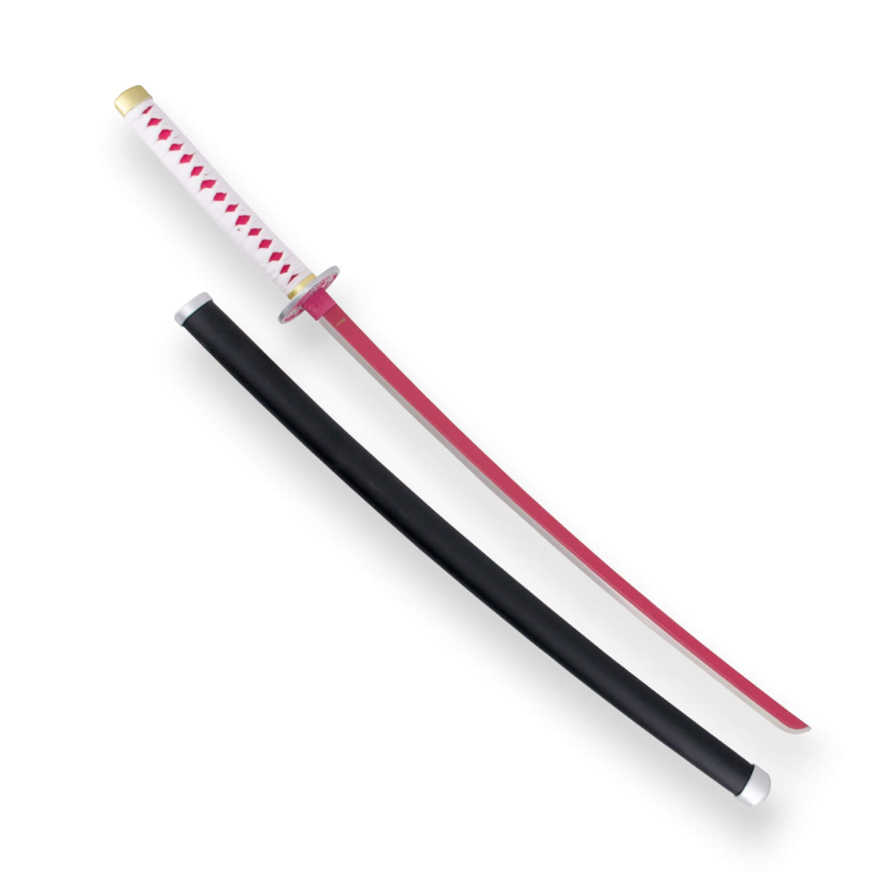Katana de Kanao Tsuyuri, do anime Demon Slayer, com lâmina cor ro...