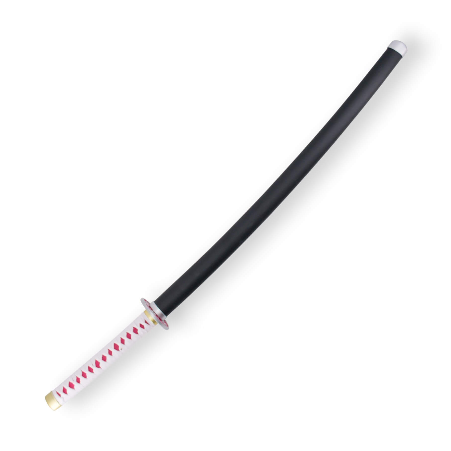 Katana Kanao Tsuyuri Demon Slayer con lama rosa da 67,5 cm e impugnatura bianca