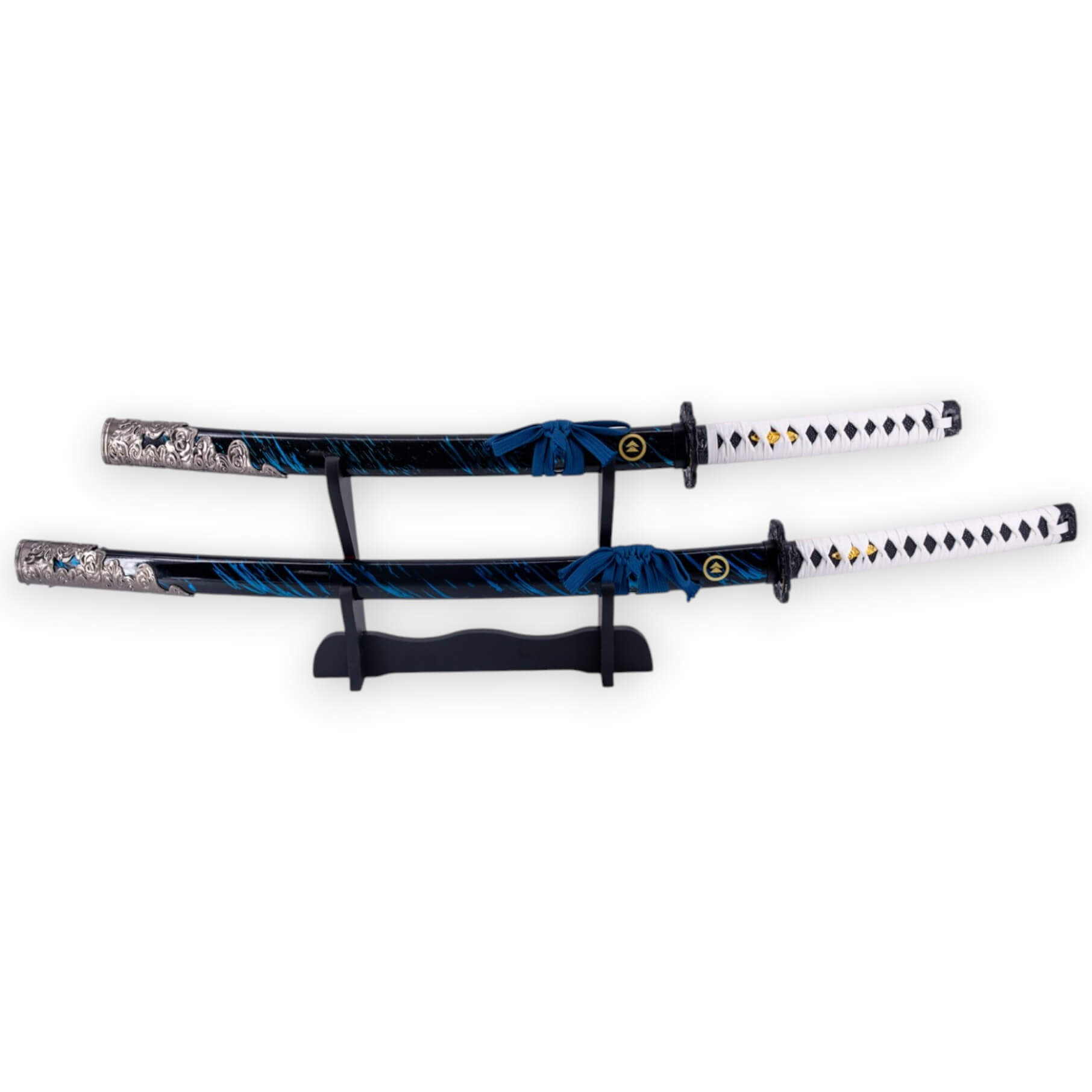 Set katana e wakizashi di Ghost of Tsushima con lama nera e impug...