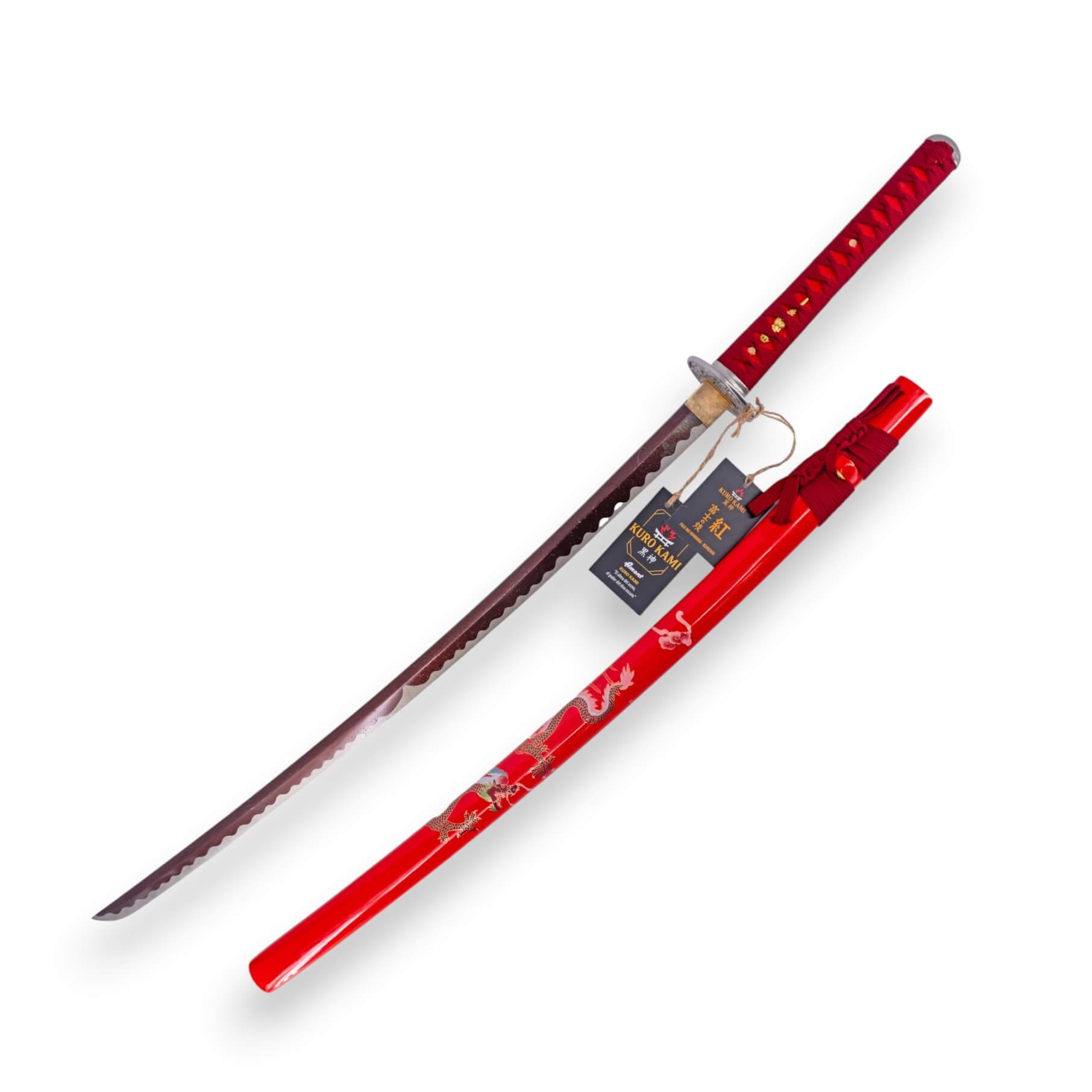 Katana KURO KAMI Fuji No Homura KURENAI hoja de damasco de 800 ca...