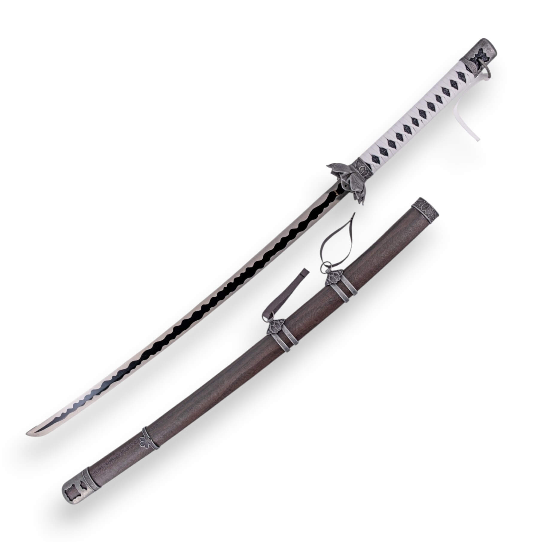 Katana do jogo Sekiro, 102 cm, com bainha em madeira castanha e c...