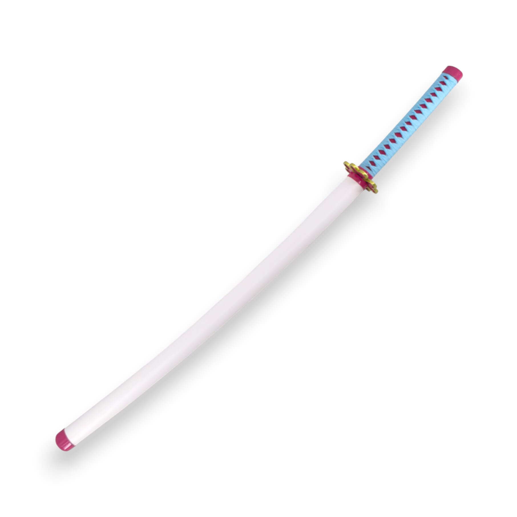 Katana de Kanroji Mitsuri de Demon Slayer, com lâmina preta e cor-de-rosa
