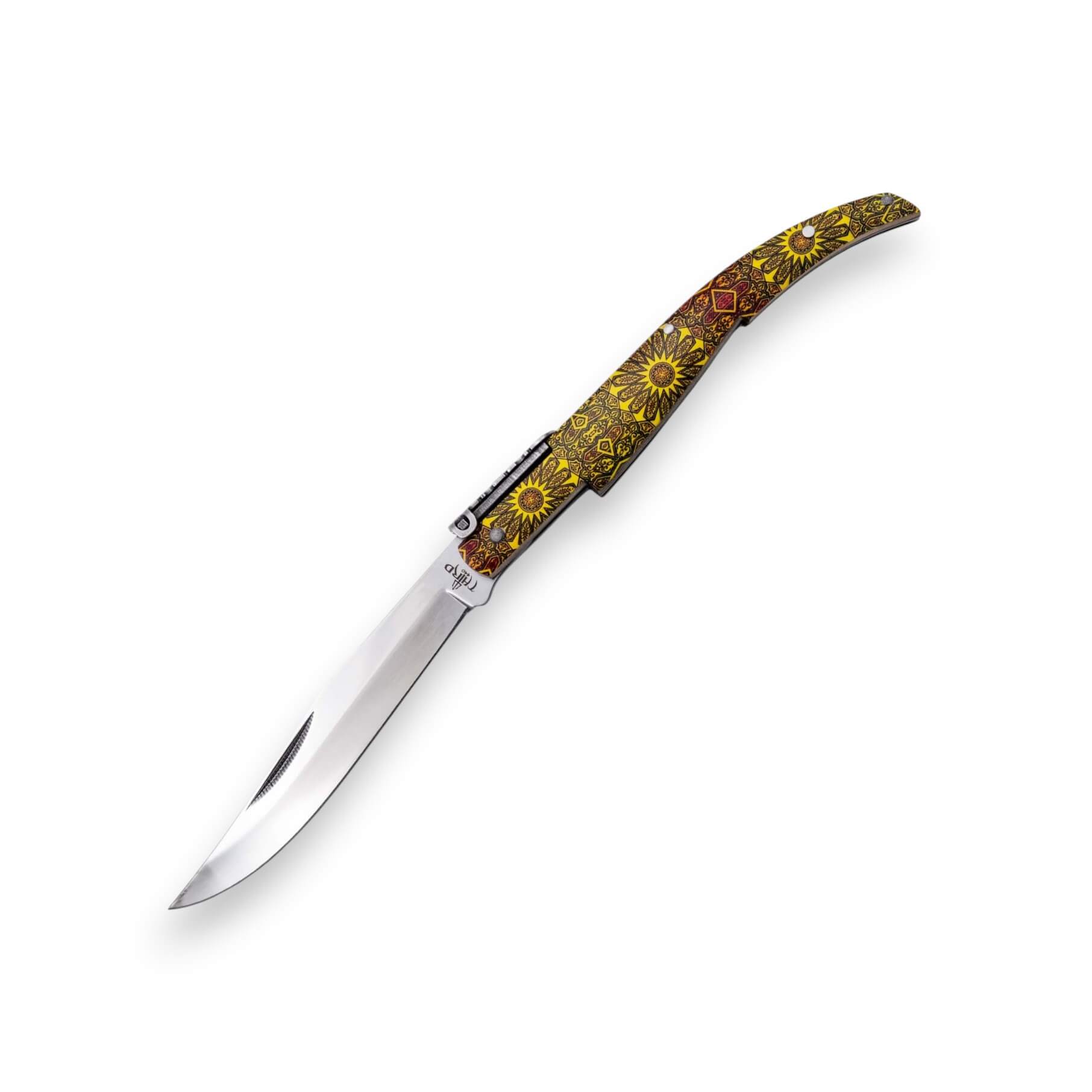 Couteau de poche à cliquet en bois d'érable avec manche apprêté i...