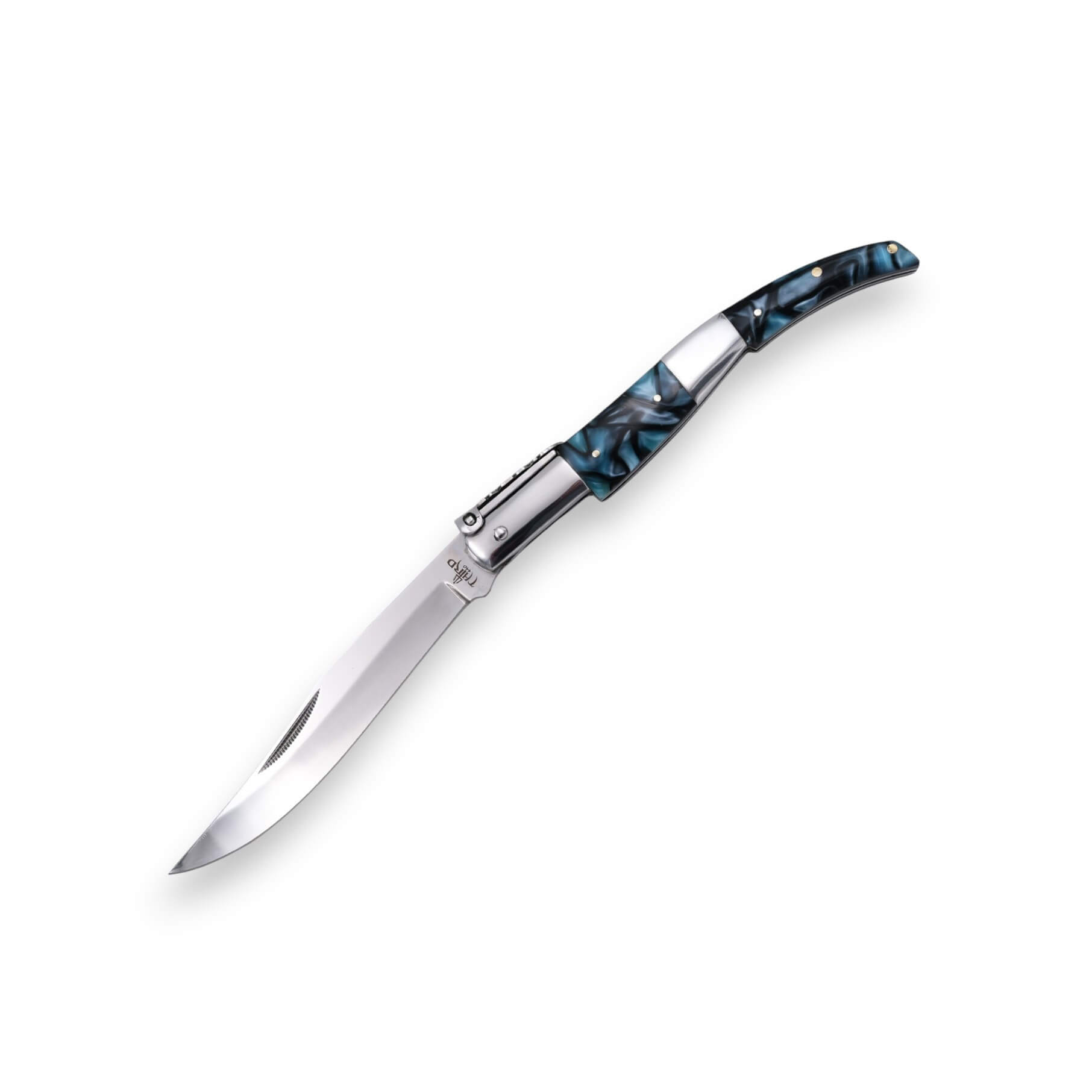 Arabisches Ratschenmesser mit einer 13 cm langen Klinge und blaue...