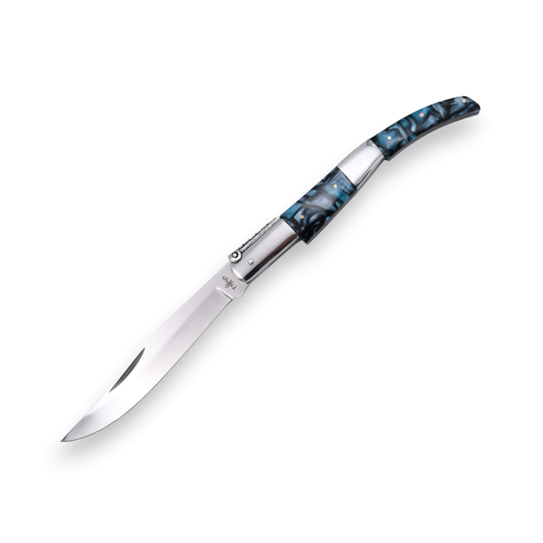Arabisches Ratschenmesser mit einer 15 cm langen Klinge und blaue...