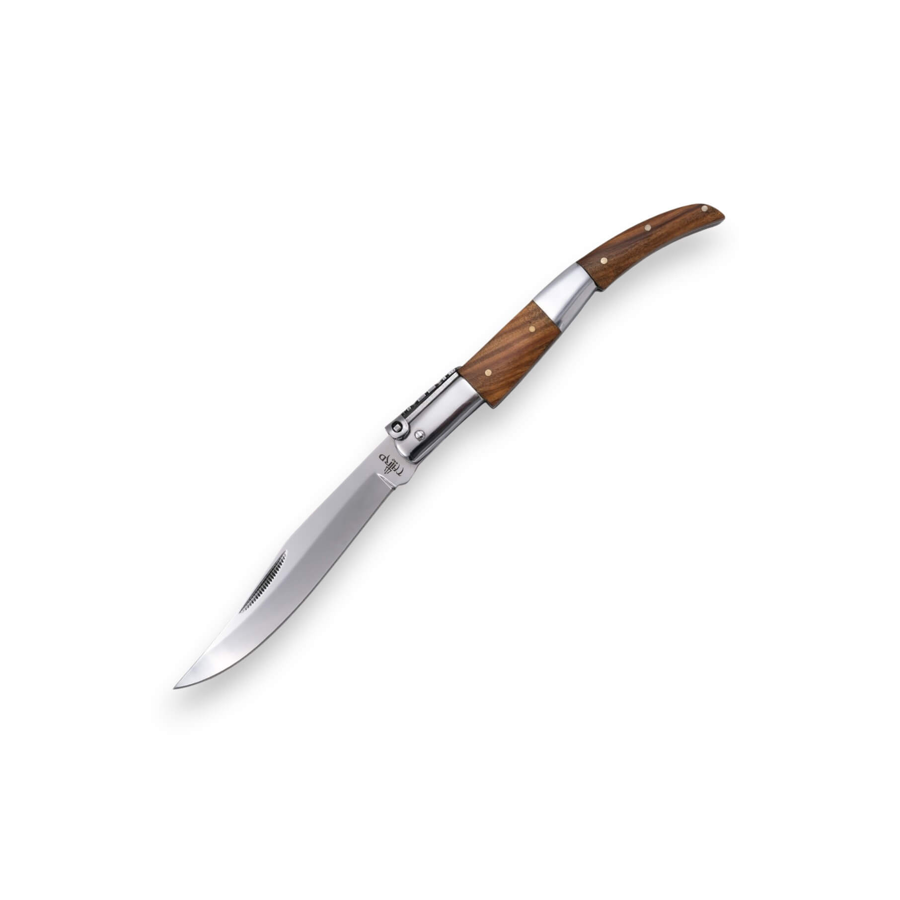 Arabisches Ratschenmesser mit 11 cm Klinge und Olivenholzgriff mi...