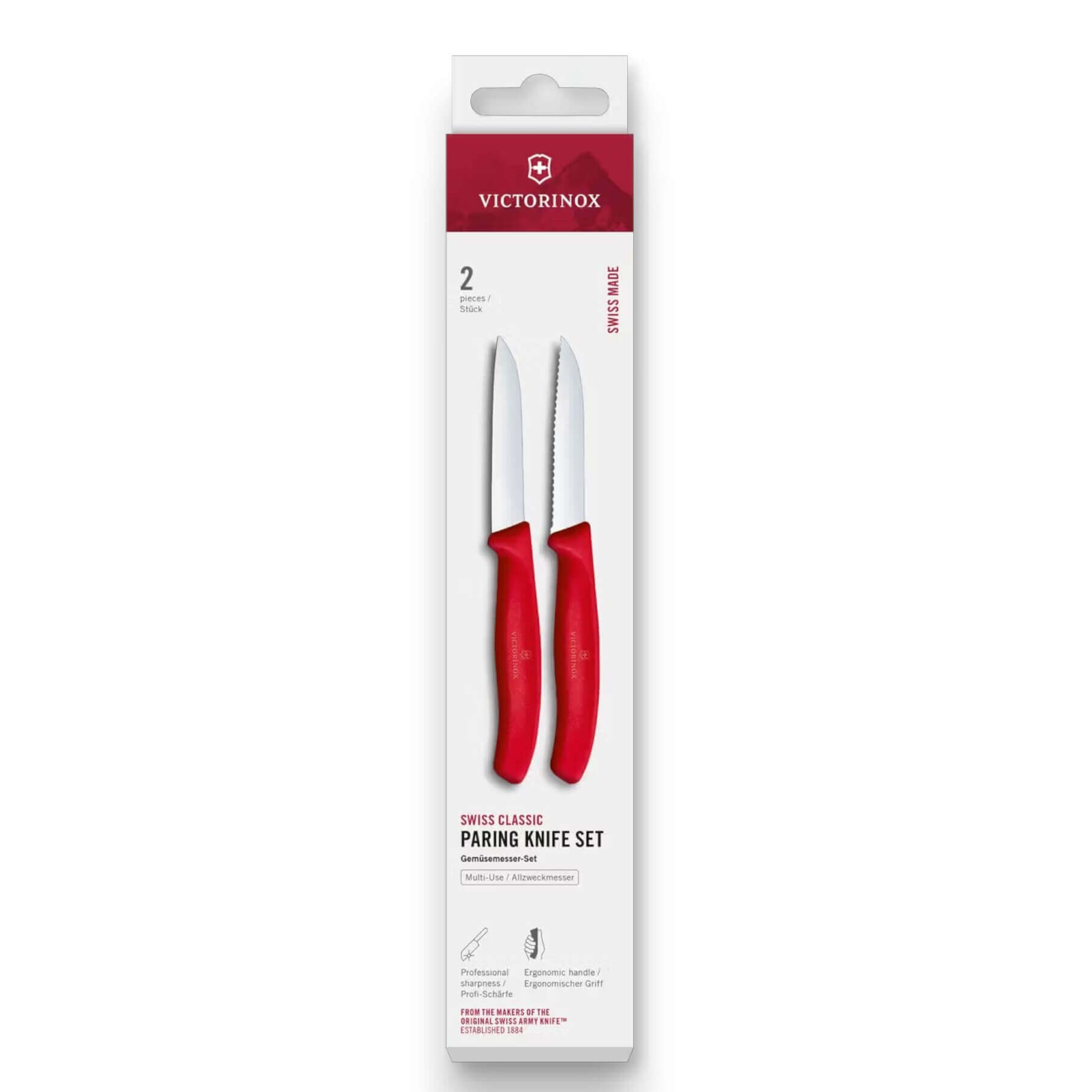 Set de dos cuchillos para verdura con hoja de 8 cm filo liso y de...