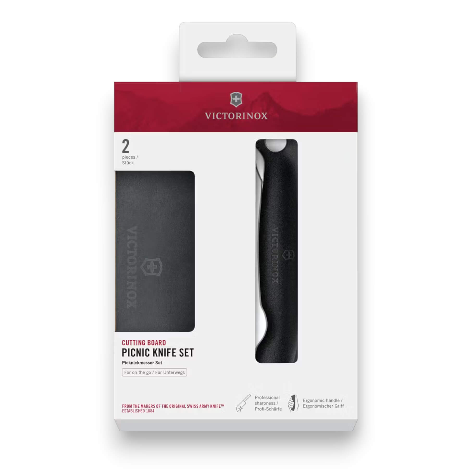 Ensemble couteau pliant et planche à découper Victorinox pour piq...