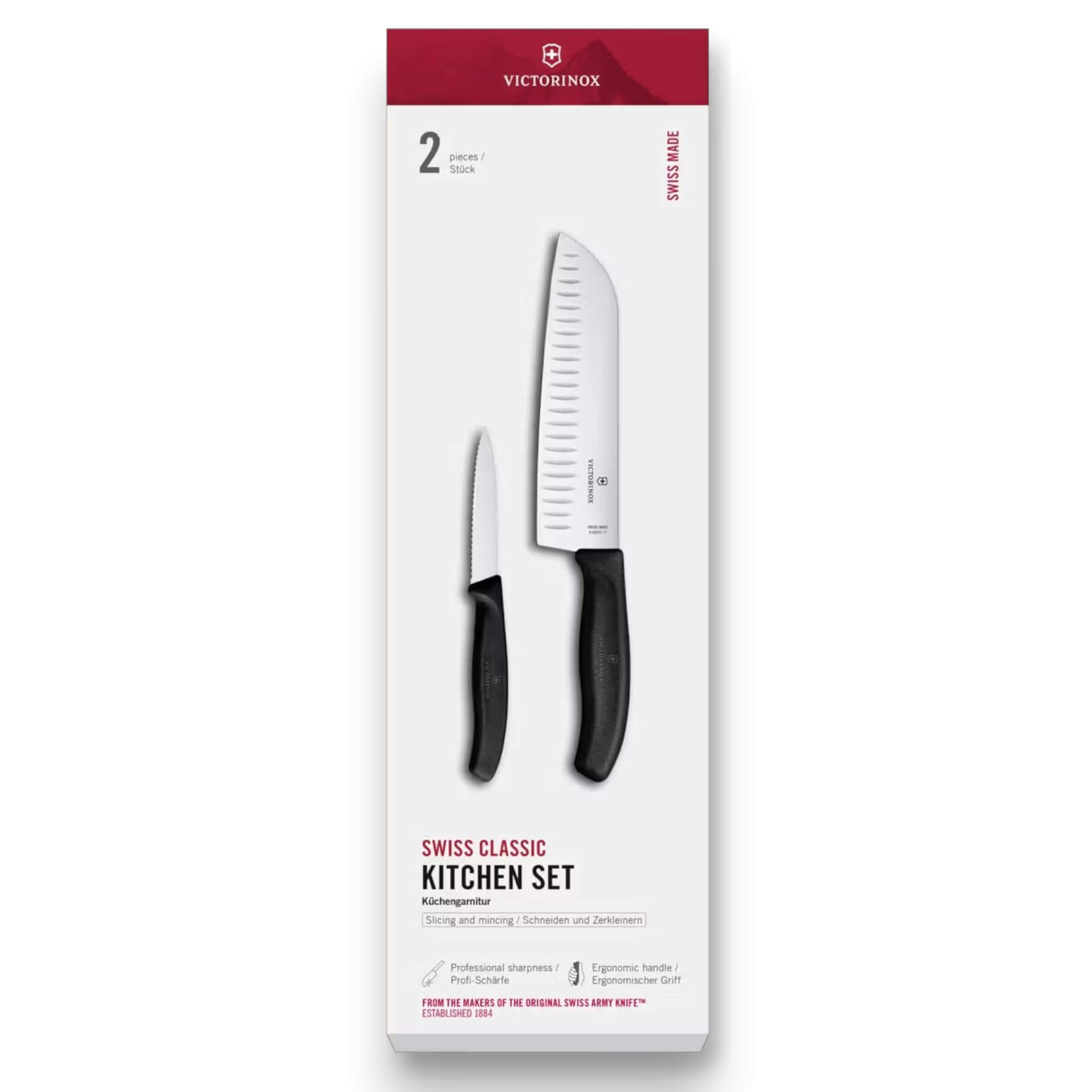 Set de cuchillos de cocina 2 piezas Victorinox Classic color negr...