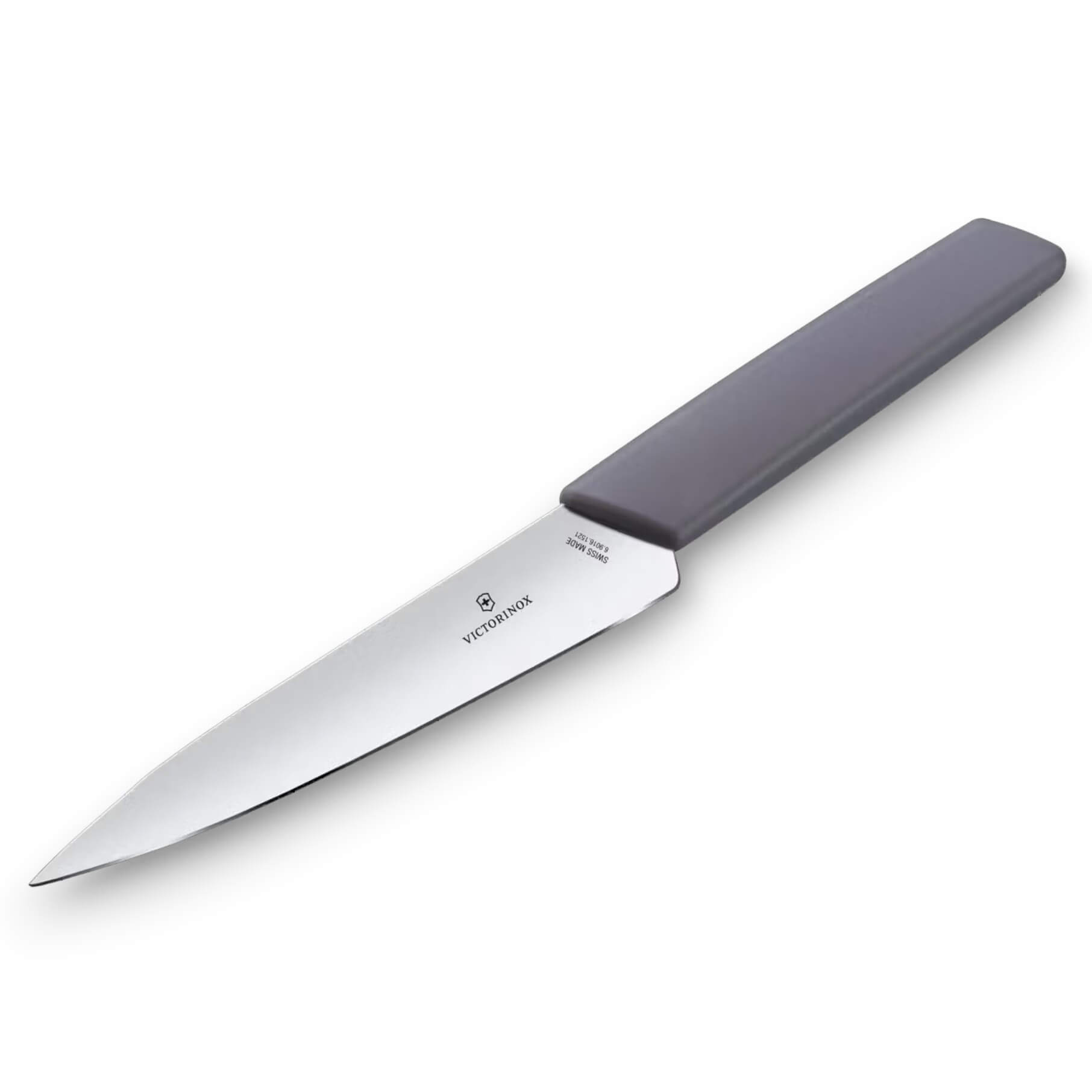 Cuchillo para chef Victorinox Swiss Modern con hoja de 15 cm de filo liso y mango lila