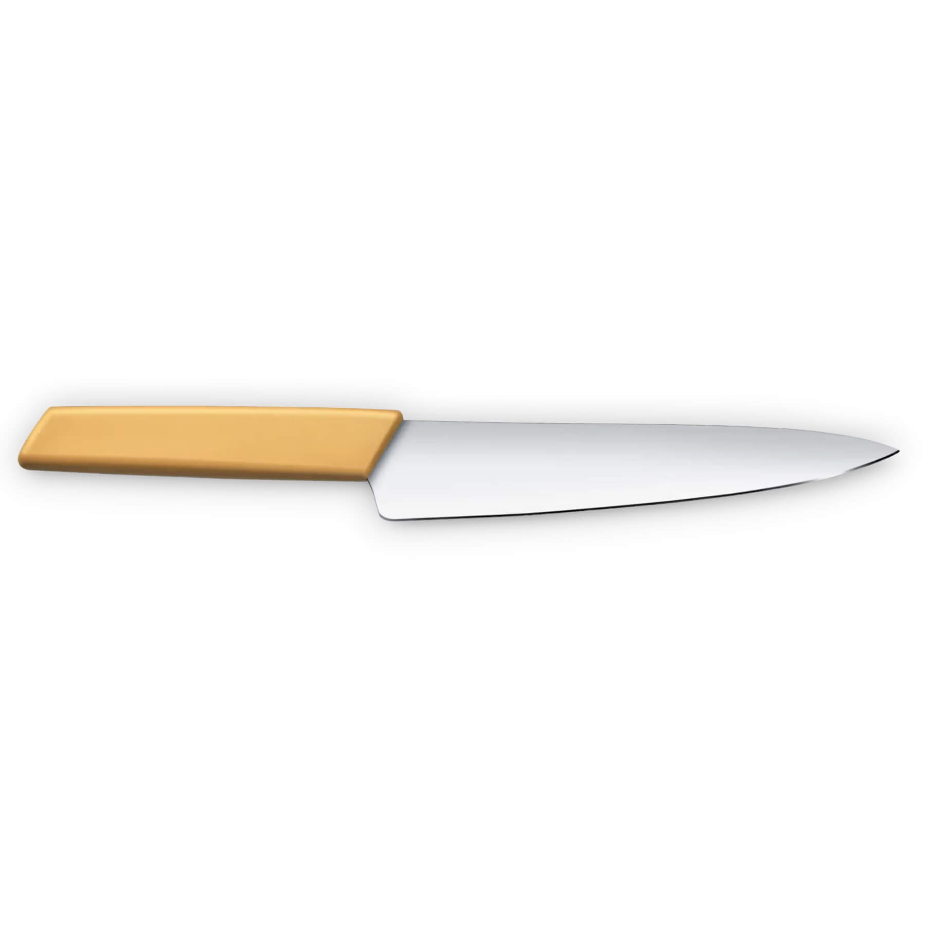 Cuchillo para chef Victorinox Swiss Modern con hoja de 19 cm de filo liso y mango amarillo