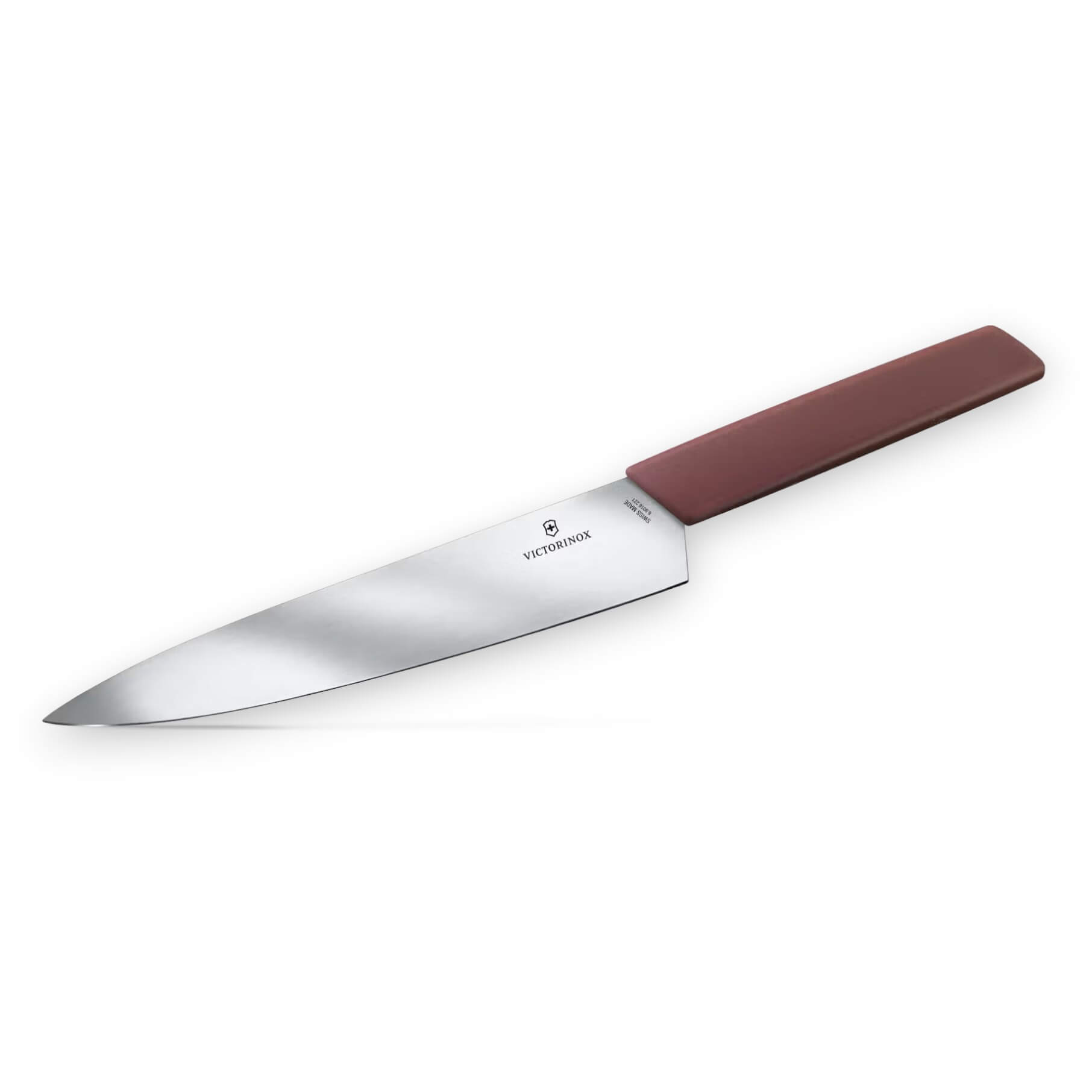 Victorinox Swiss Modern Kochmesser mit 22 cm langer, glatter Klinge und braunem Griff