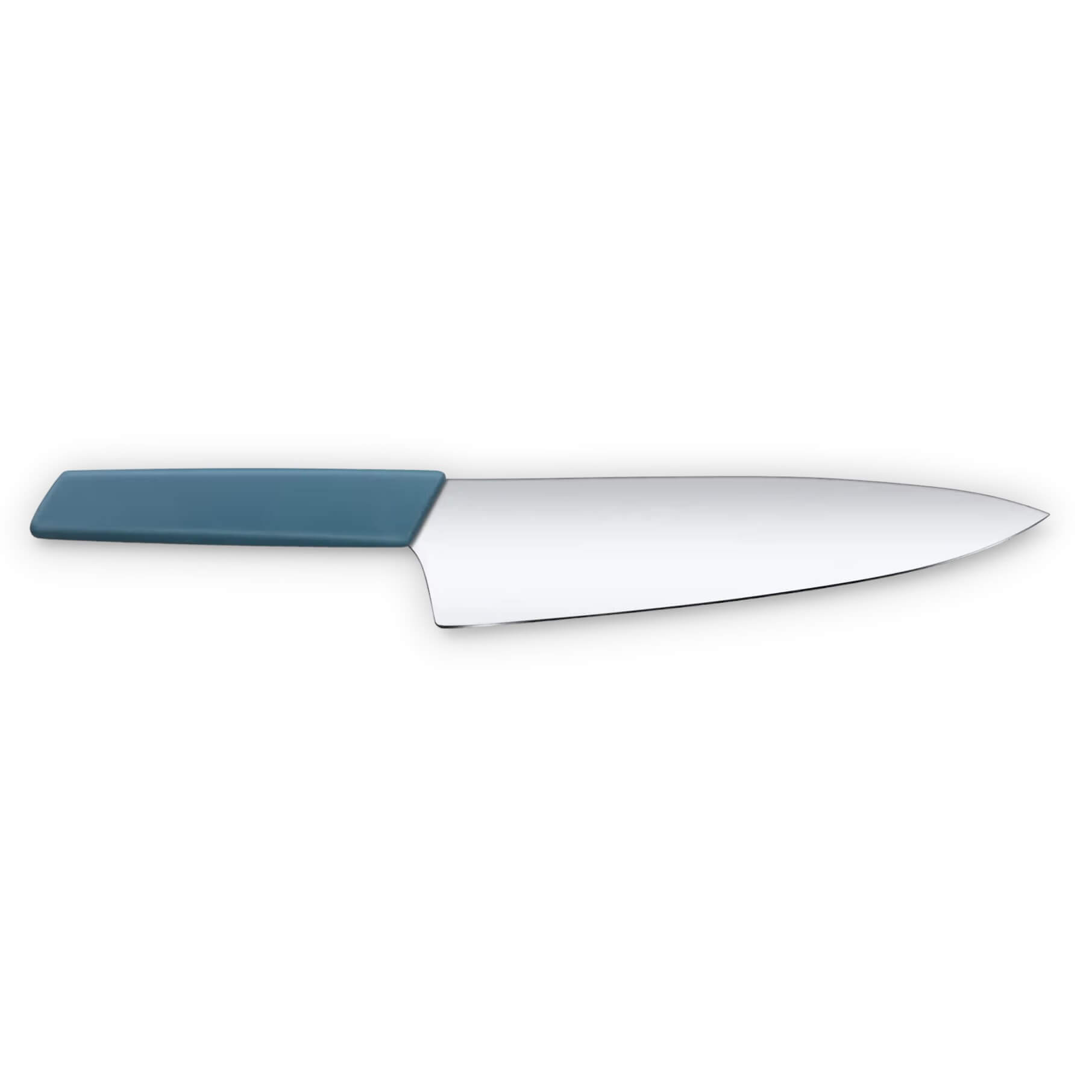 Cuchillo para chef Victorinox Swiss Modern con hoja ancha de 20 cm de filo liso y mango azul