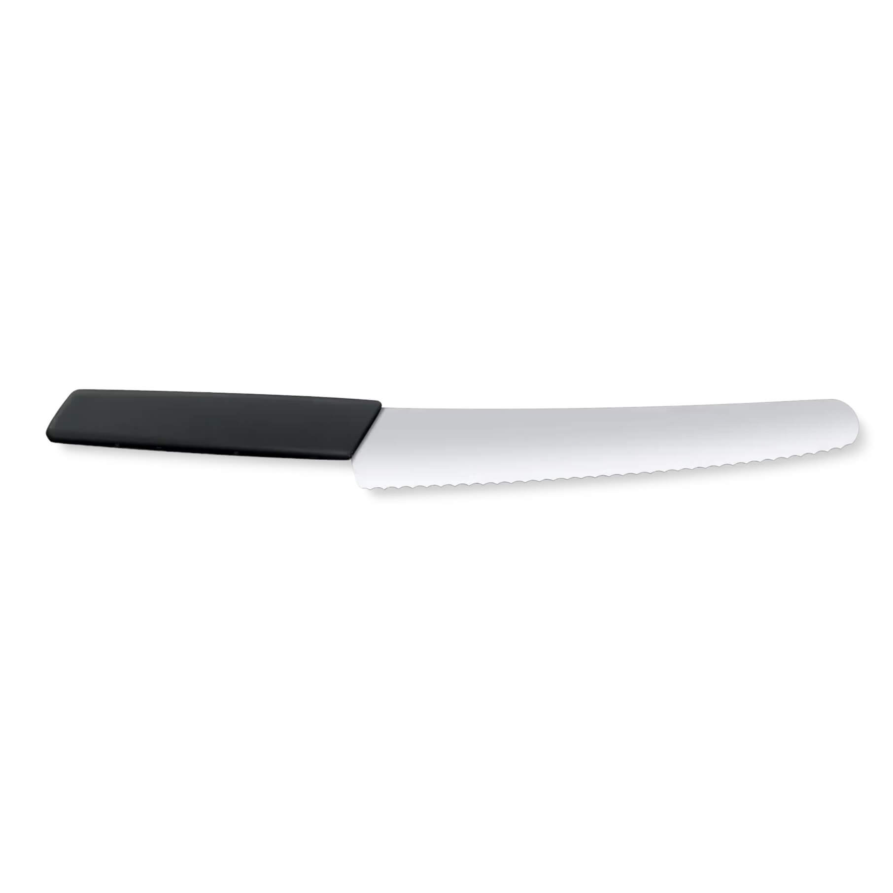 Cuchillo para pan y pastelería Victorinox Swiss Modern con hoja dentada de 22 cm y mango negro
