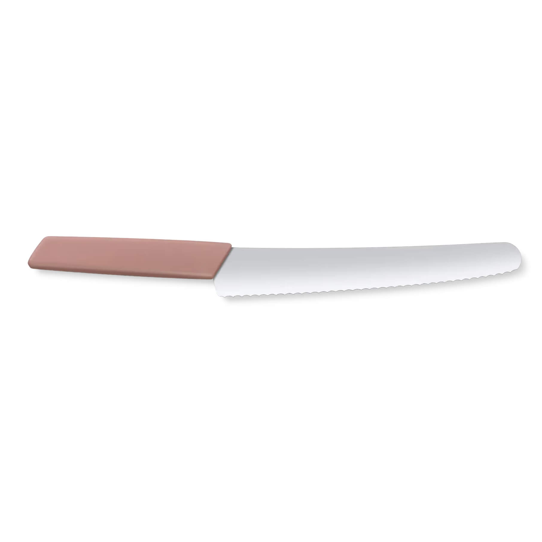 Cuchillo para pan y pastelería Victorinox Swiss Modern con hoja dentada de 22 cm y mango rosa
