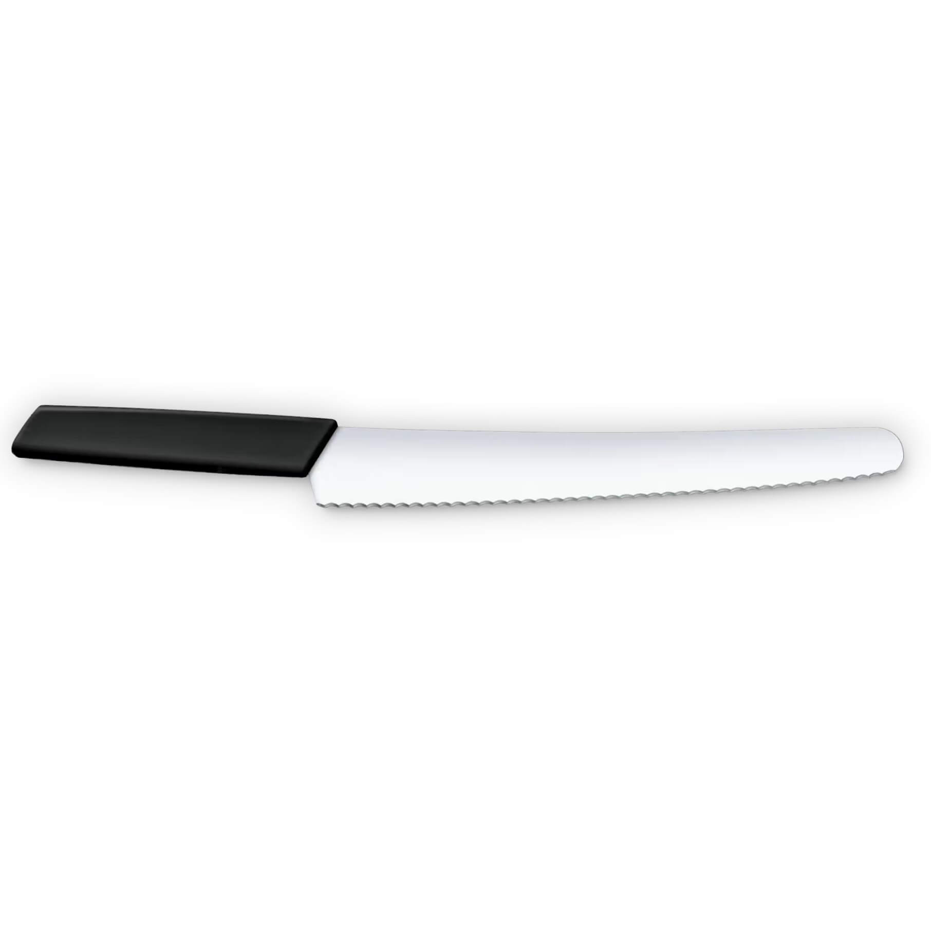 Faca para pão e pastelaria Victorinox Swiss Modern com lâmina serrilhada de 26 cm e cabo preto