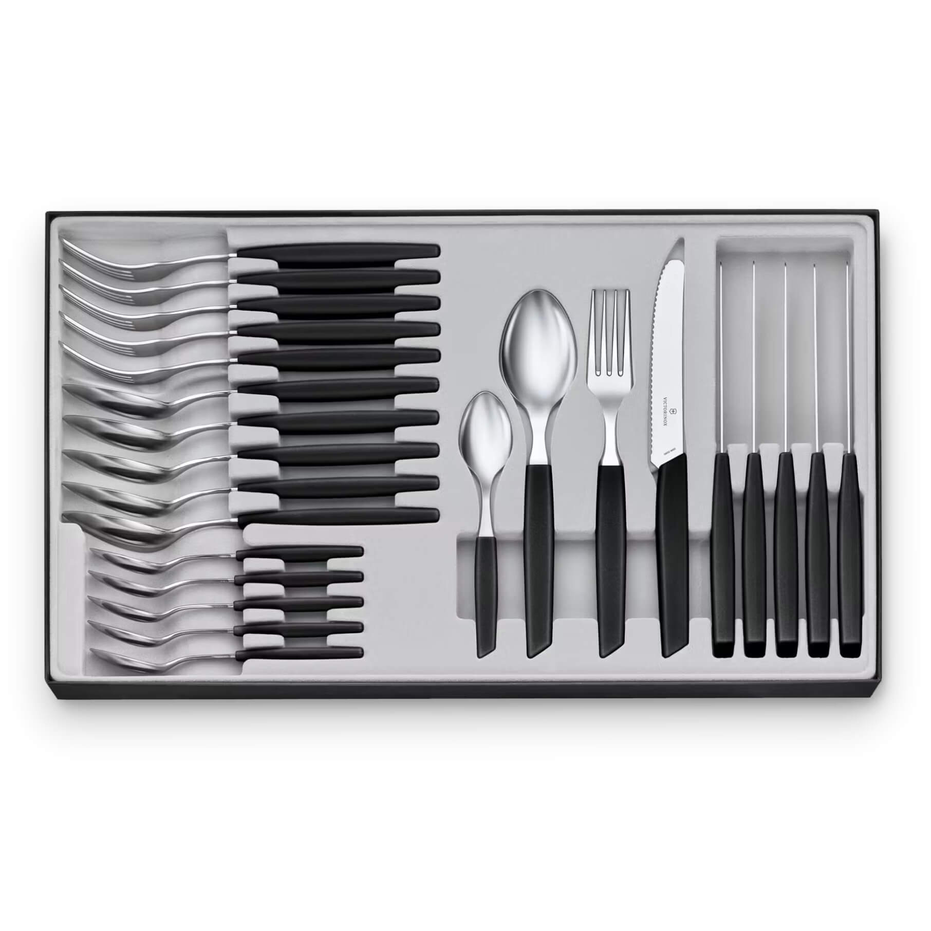 Set de cubiertos de mesa Victorinox Swiss Modern con mango negro ...