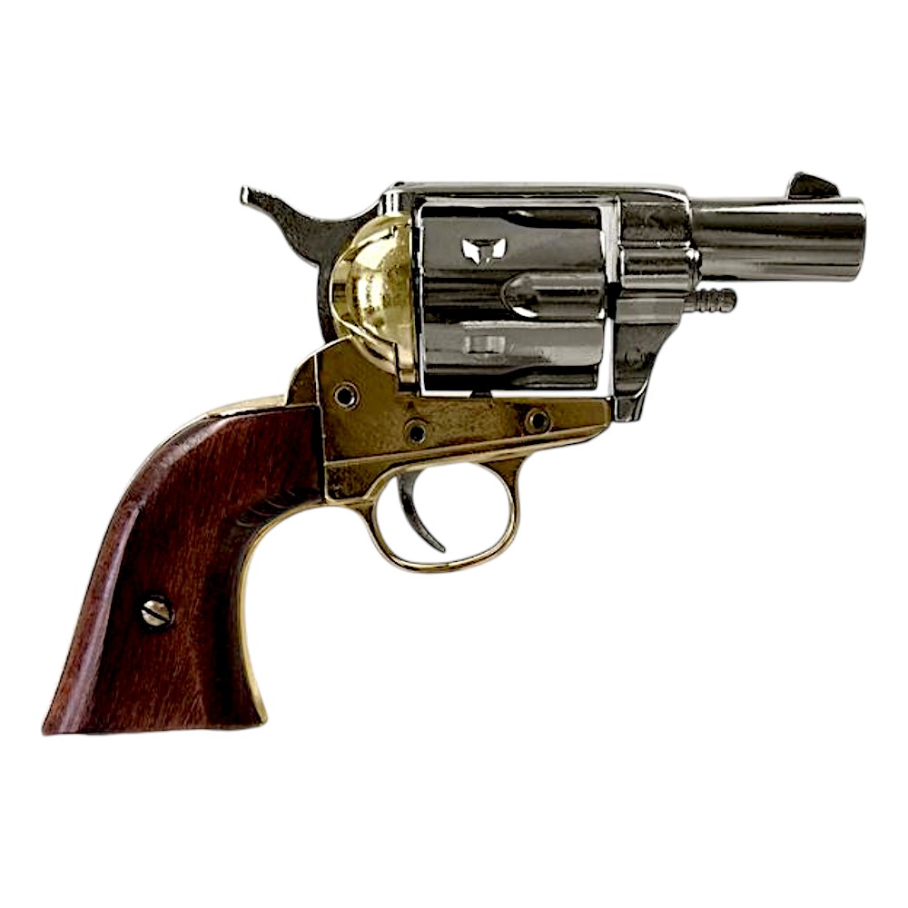 Colt Pocket USA 1873, vernickelt, mit Holzgriff