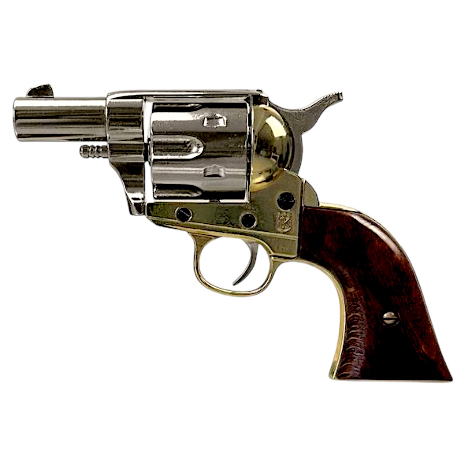 Colt Pocket USA 1873, vernickelt, mit Holzgriff