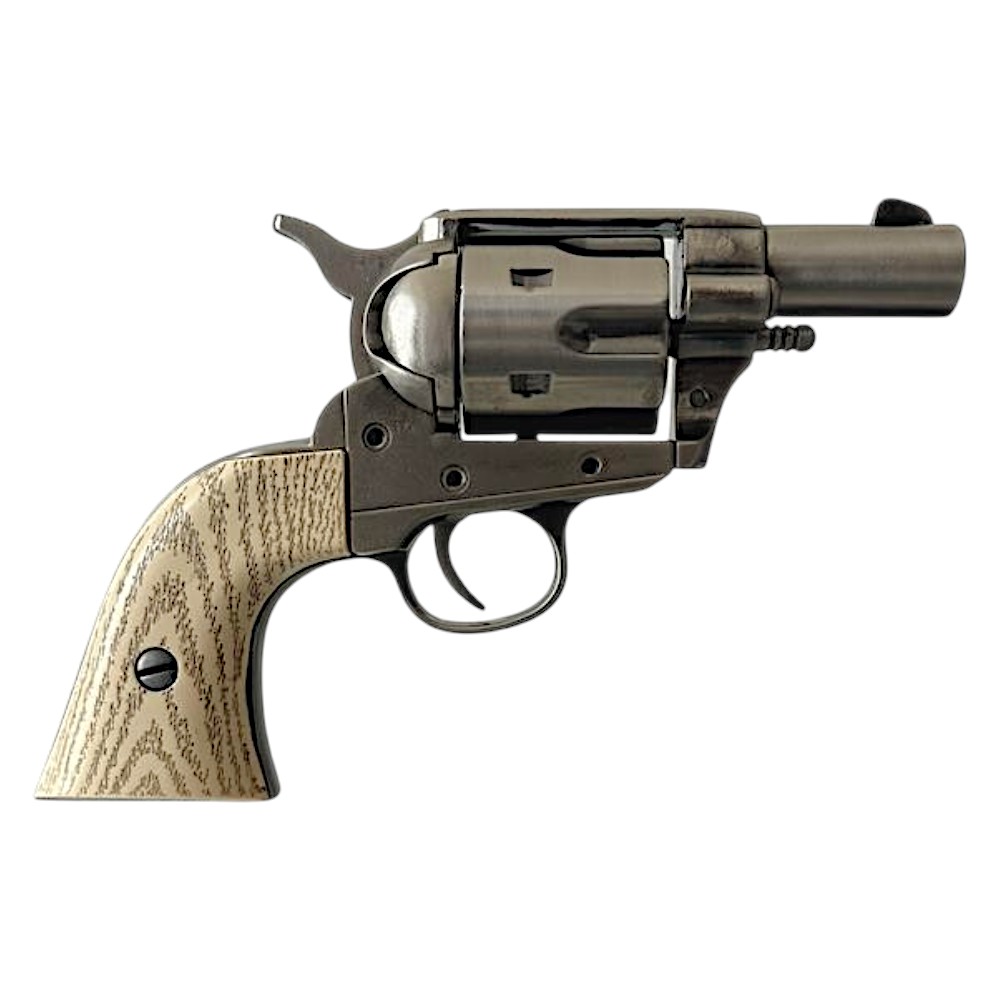 Colt Pocket USA 1873, polierte Nickel-Elfenbein-Oberfläche.