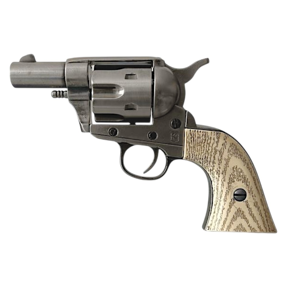 Colt Pocket USA 1873, polierte Nickel-Elfenbein-Oberfläche.