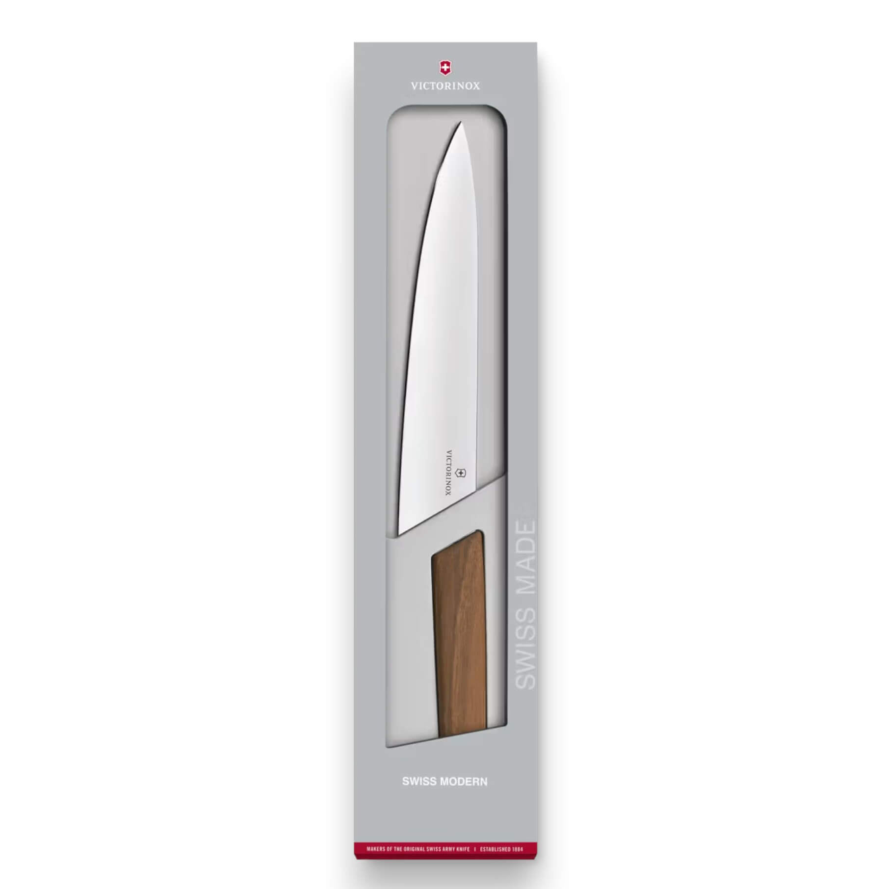 Cuchillo para chef Victorinox Swiss Modern con hoja de 22 cm y mango de madera de nogal