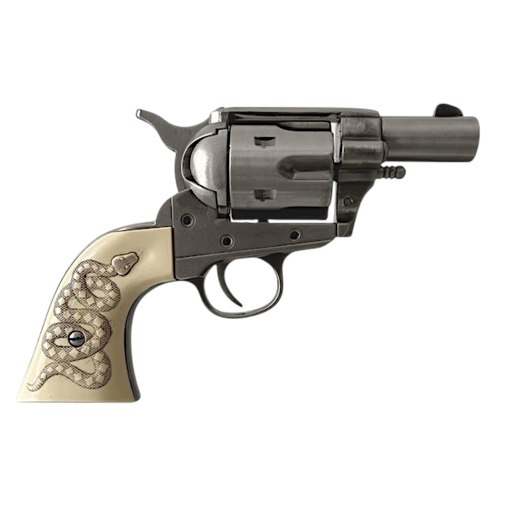 Colt Pocket USA 1873, polierte Nickel-Schlangen-Oberfläche