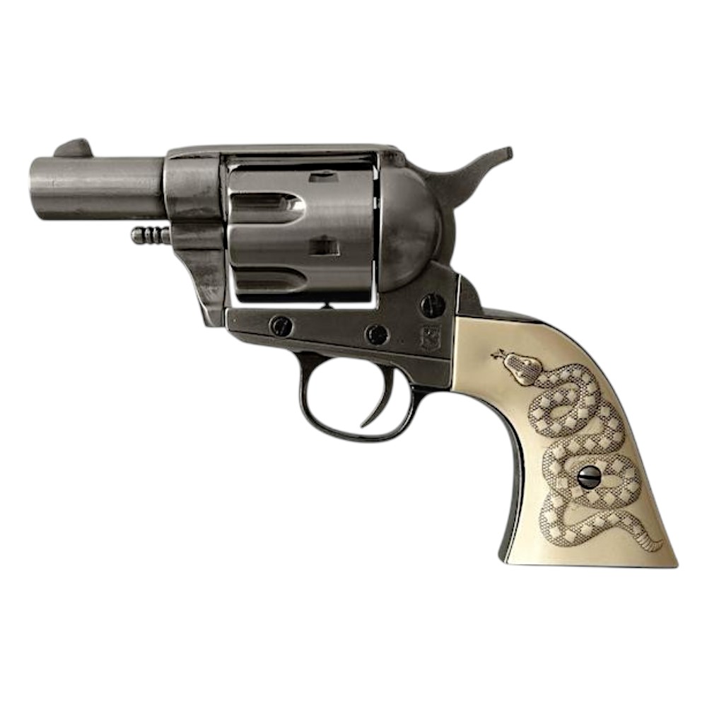 Colt Pocket USA 1873, polierte Nickel-Schlangen-Oberfläche