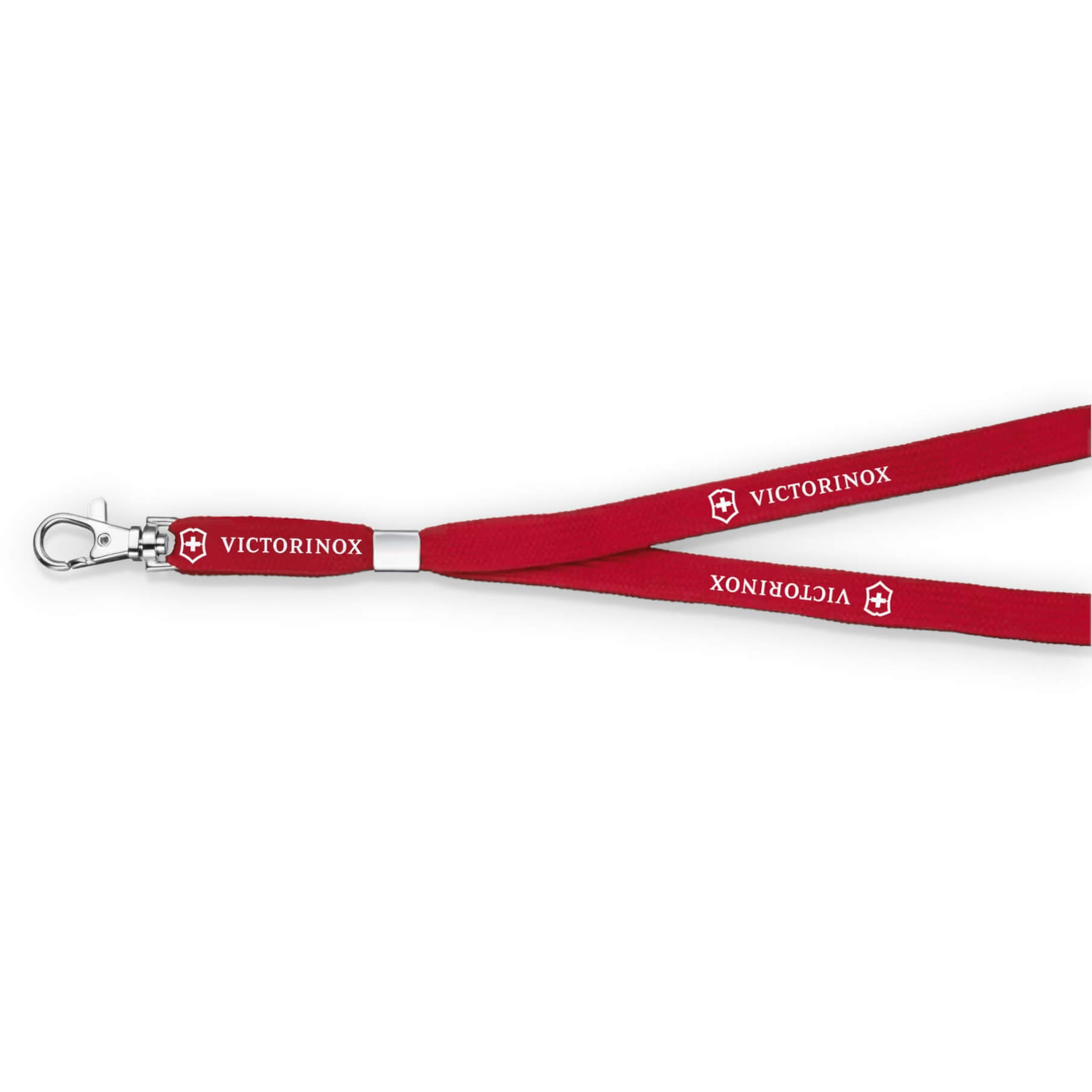Lanière de cou en nylon rouge avec mousqueton de Victorinox