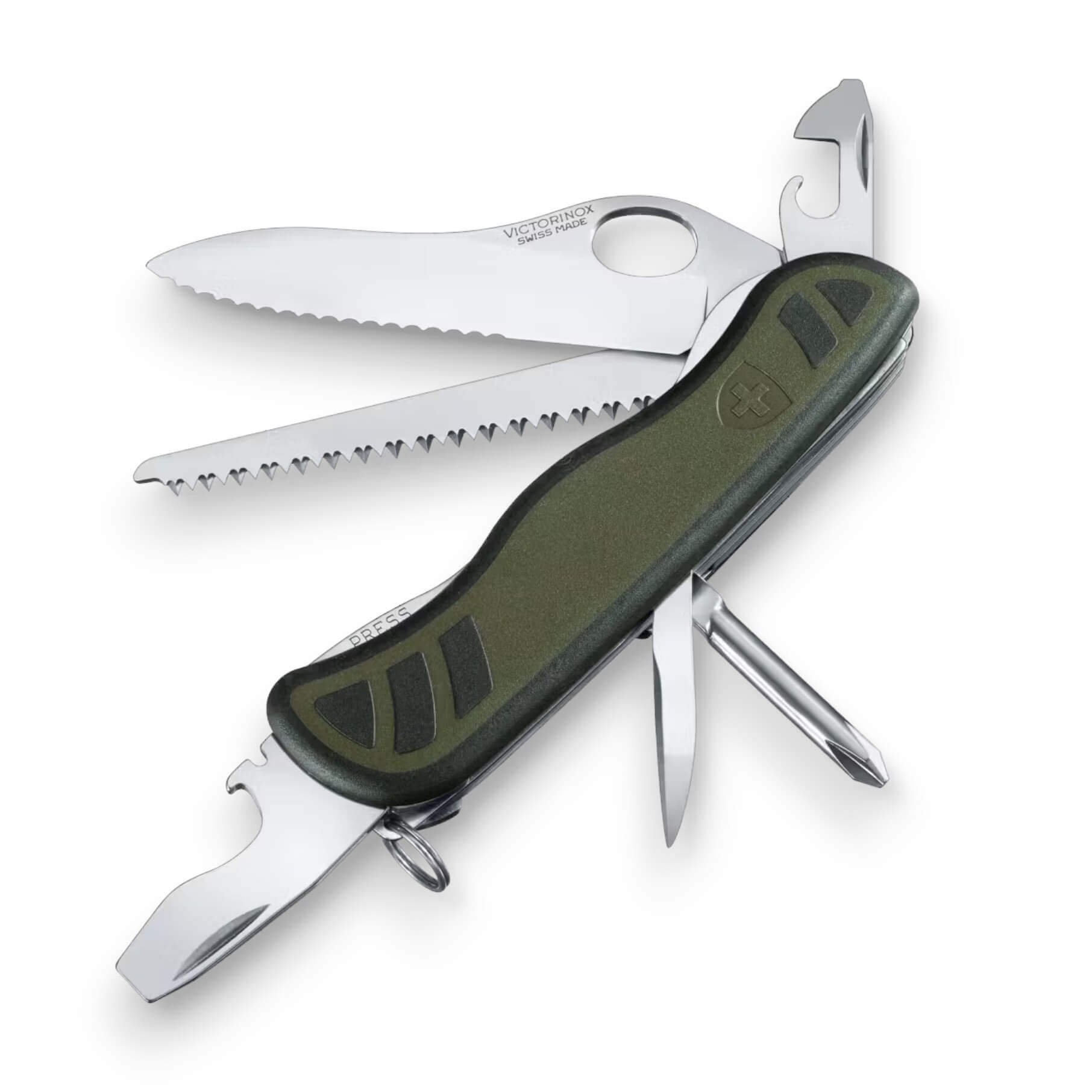 Couteau suisse Victorinox 08 à 10 fonctions et manche vert