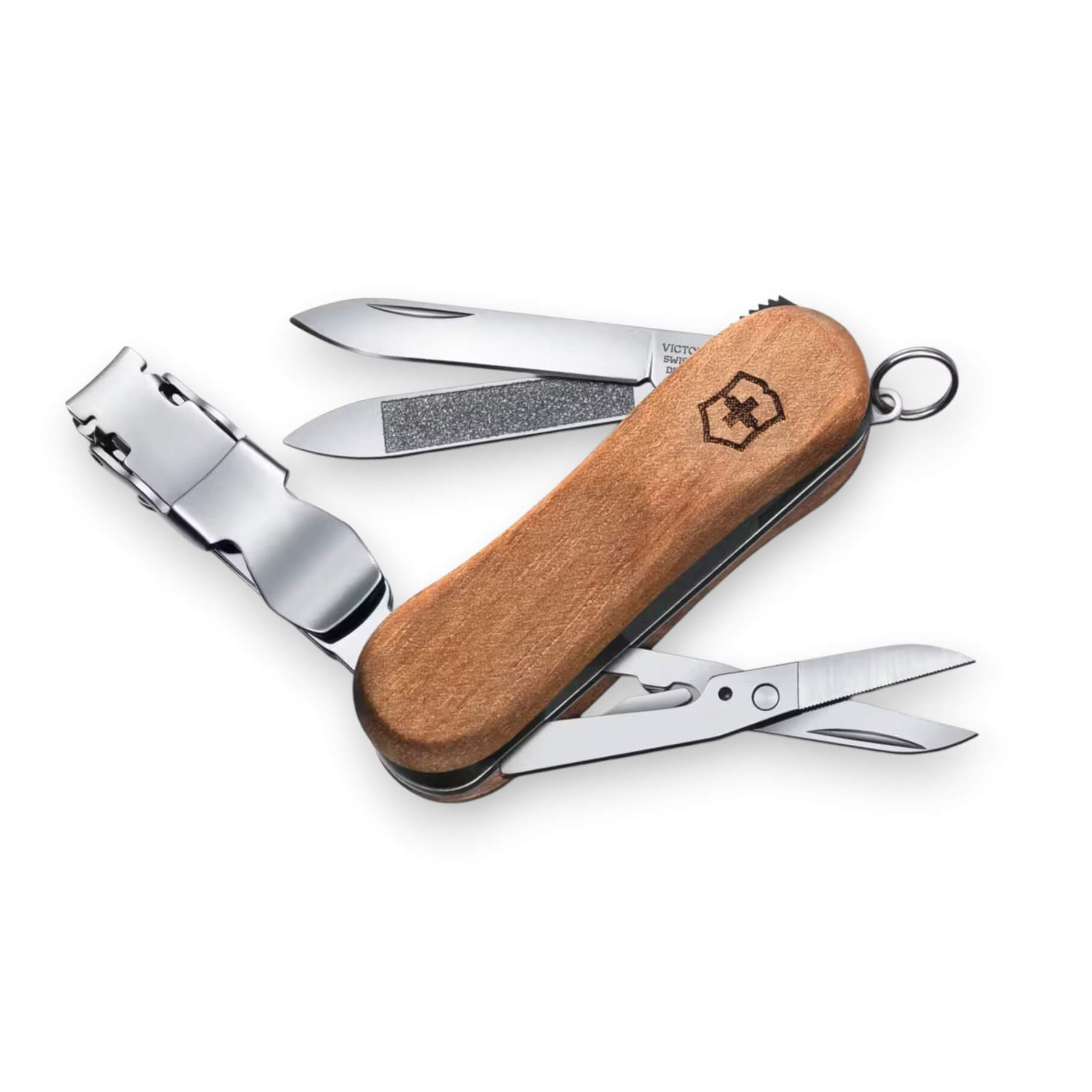 Couteau multifonction Victorinox Nail Clip 580 avec manche en boi...