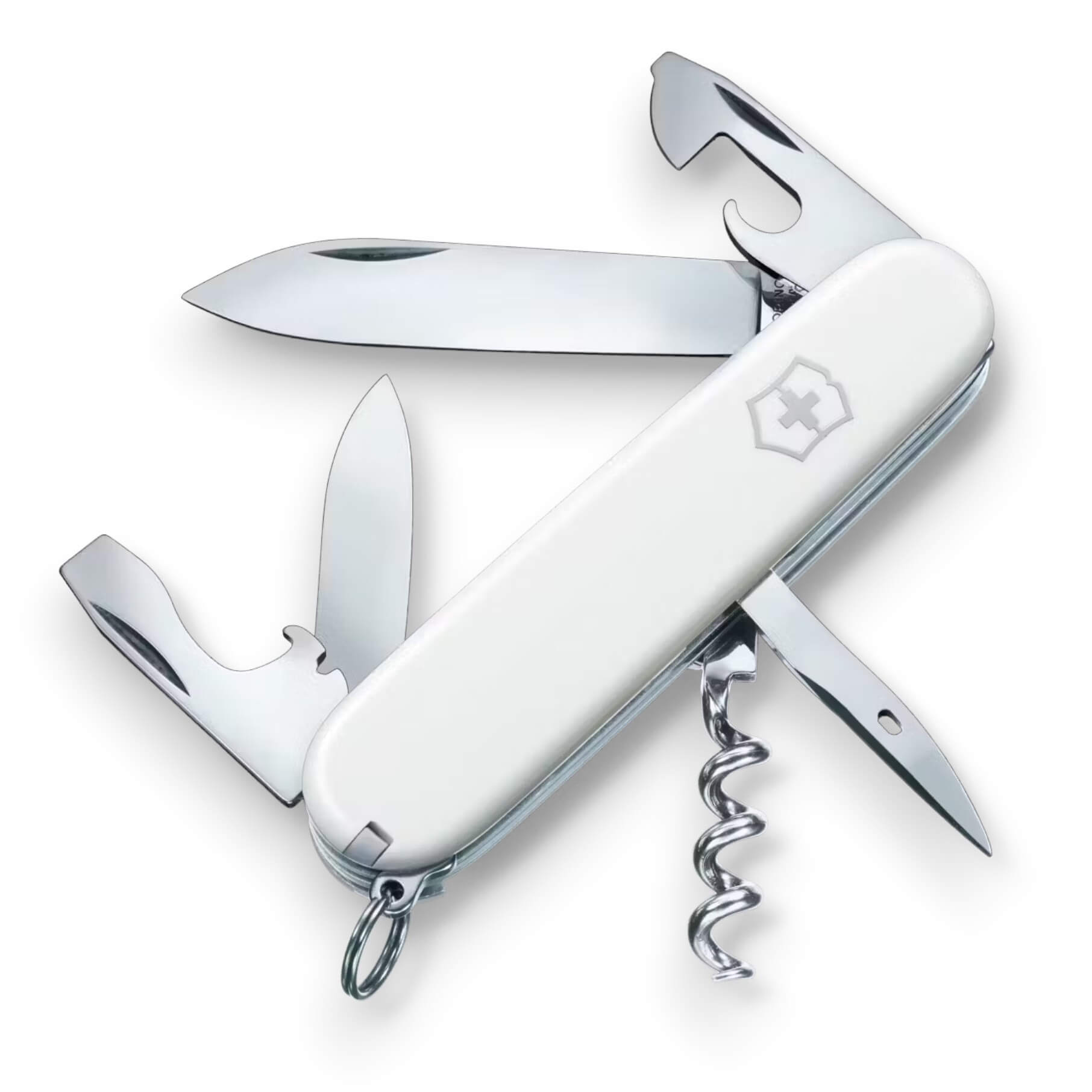Couteau multifonction Victorinox Spartan à 12 fonctions et manche blanc, sous blister