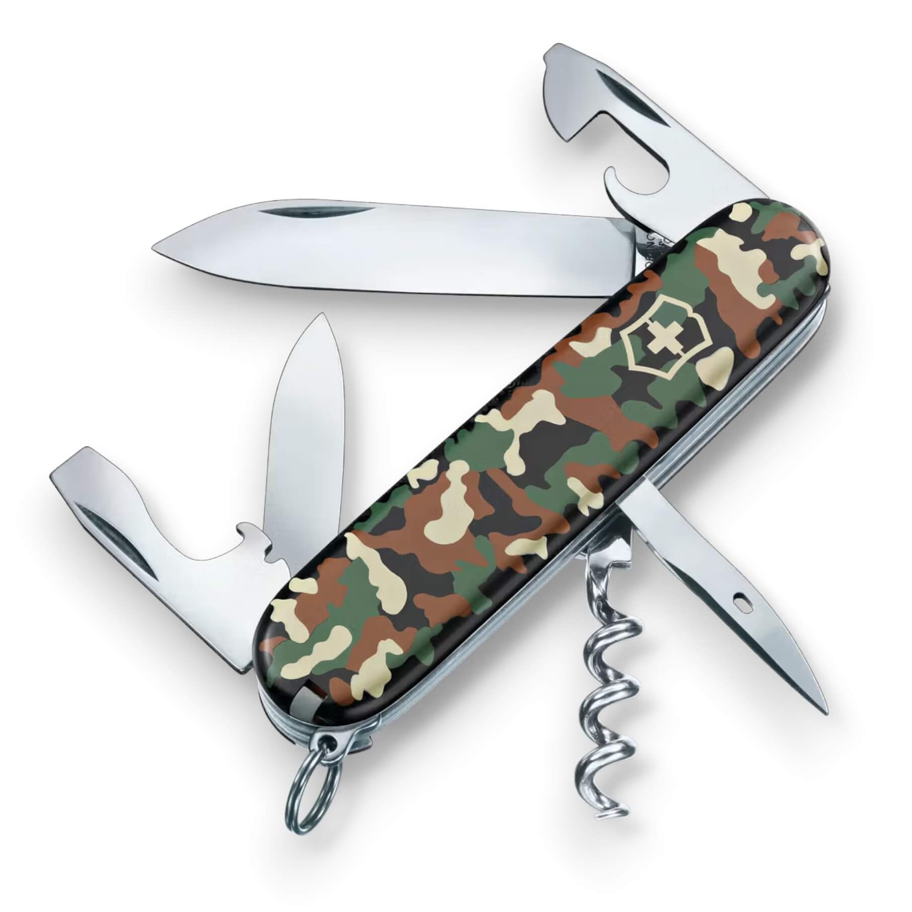 Couteau multifonction Victorinox Spartan à 12 fonctions avec manche camouflage militaire, sous blister