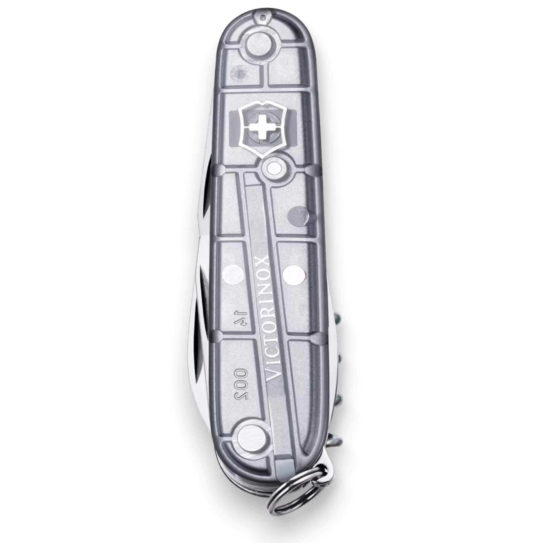 Couteau multifonction Victorinox Spartan à 12 fonctions et manche blanc translucide, sous blister.