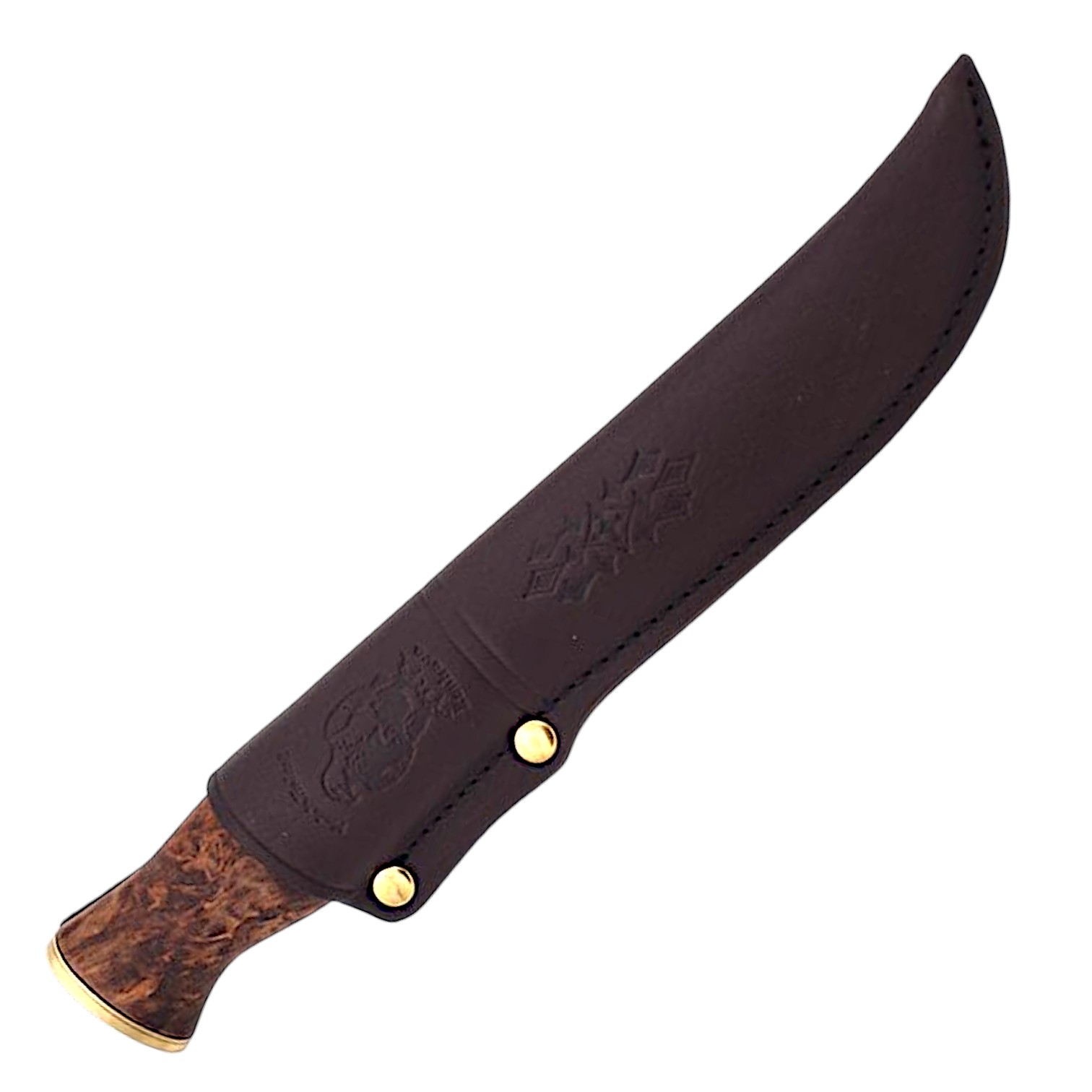 Leuku Ahti Puukko 145 aus schwarzem Kohlenstoffstahl