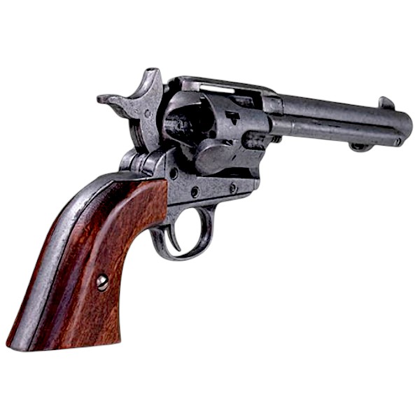 Colt Peacemaker Revolver 1873, brüniert, Holz