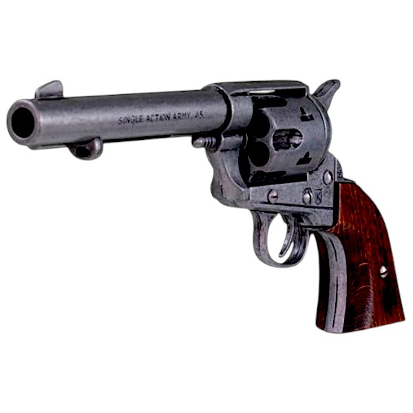 Colt Peacemaker Revolver 1873, brüniert, Holz