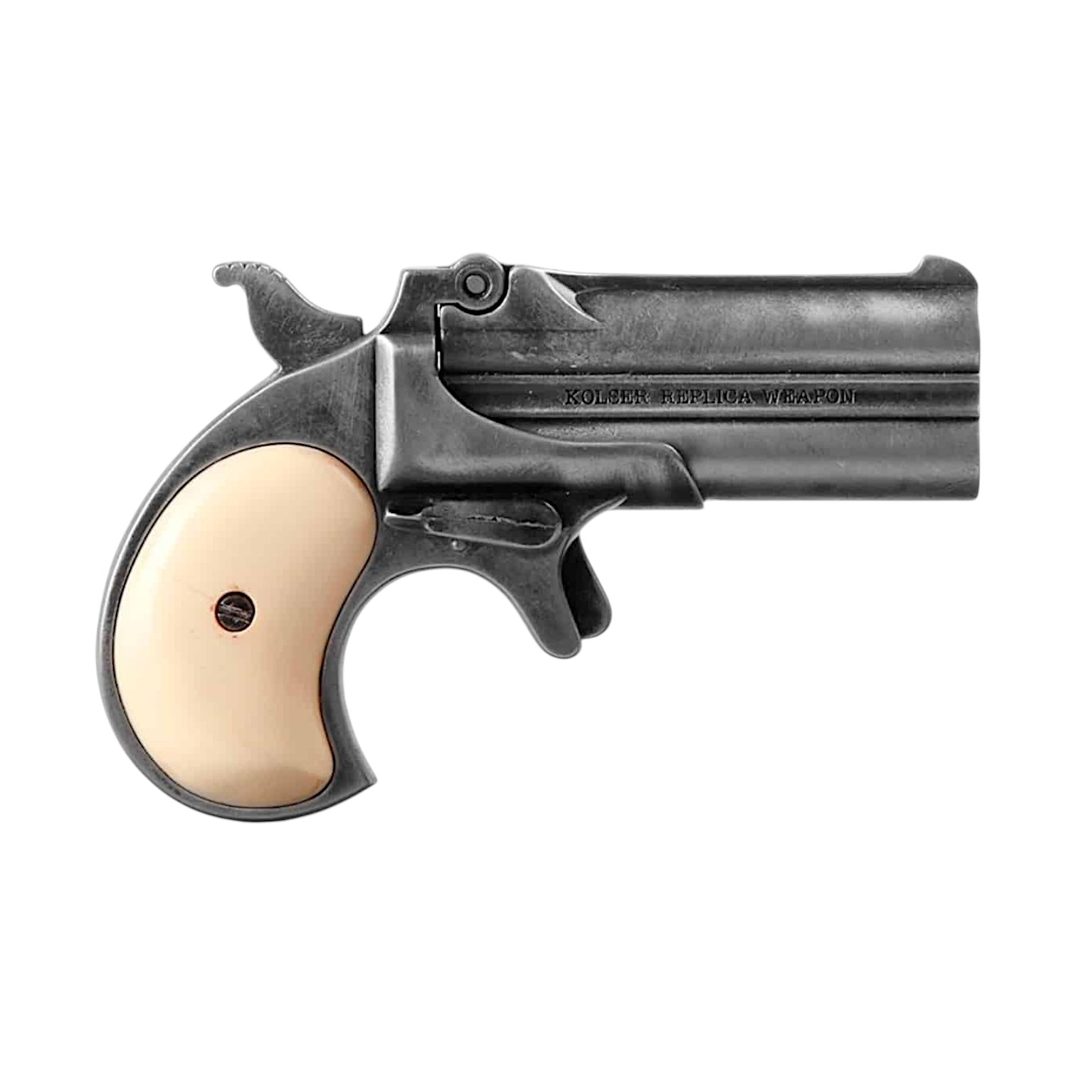 Double Derringer Mod. 95, schwarz antik, Elfenbein