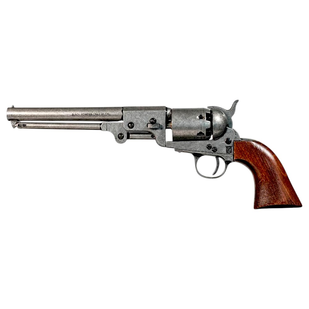 Colt Navy Confederate 1862 Revolver, antikisiert, Holz