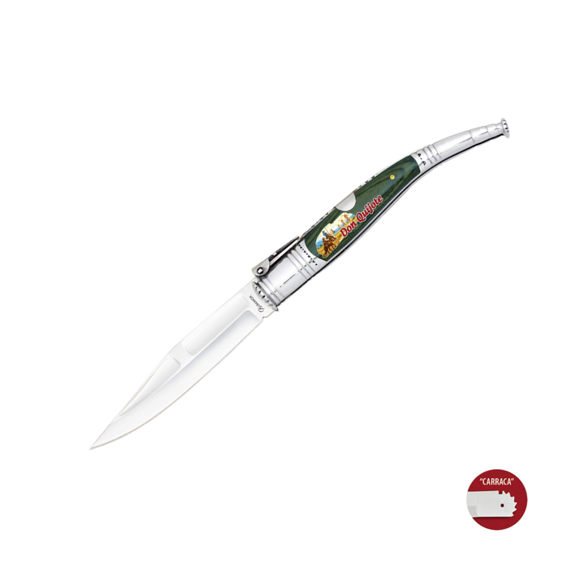 Klassisches Ratschenmesser mit grünem Griff aus robustem Material...