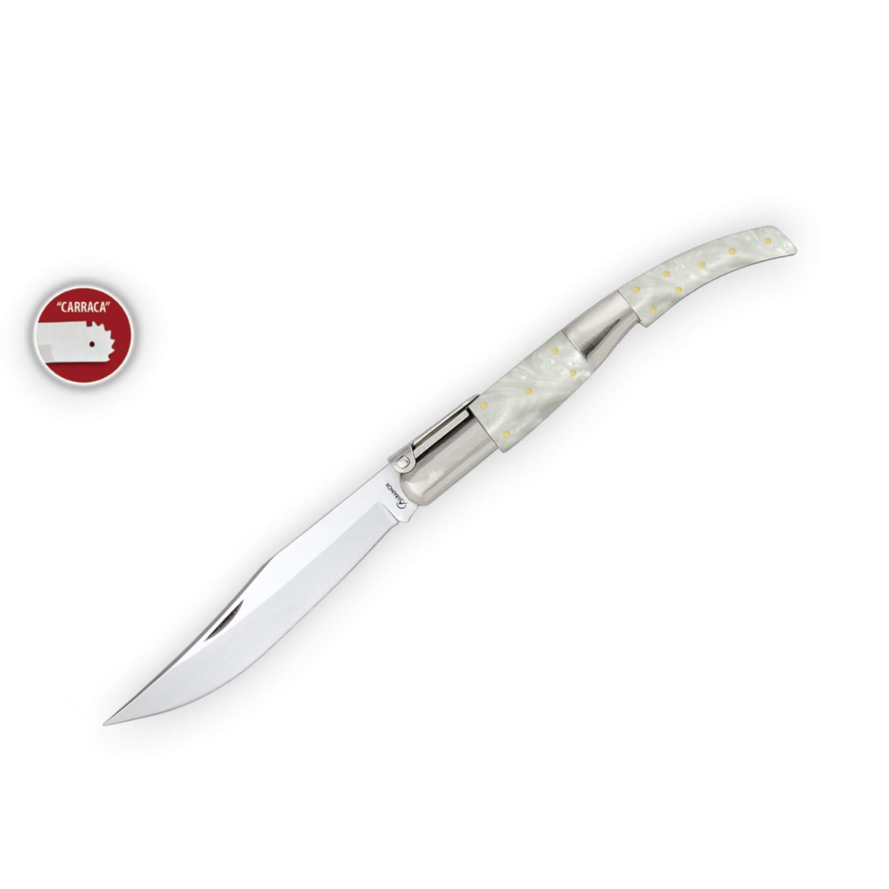 Arabisches Klappmesser mit Griff aus weißem Perlmutt und 13.5 cm ...