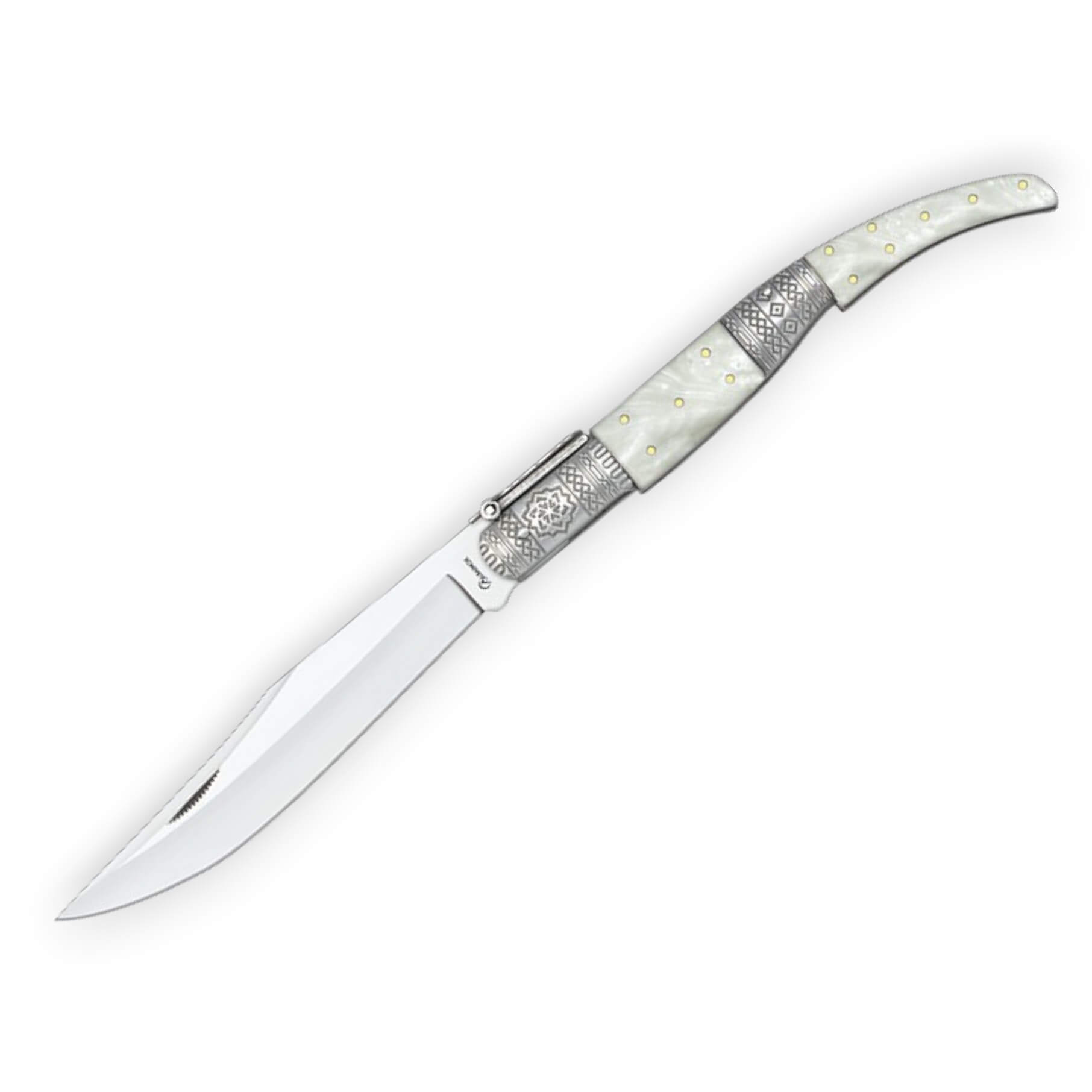 Arabisches Klappmesser mit einer 17 cm langen Klinge und einem Gr...