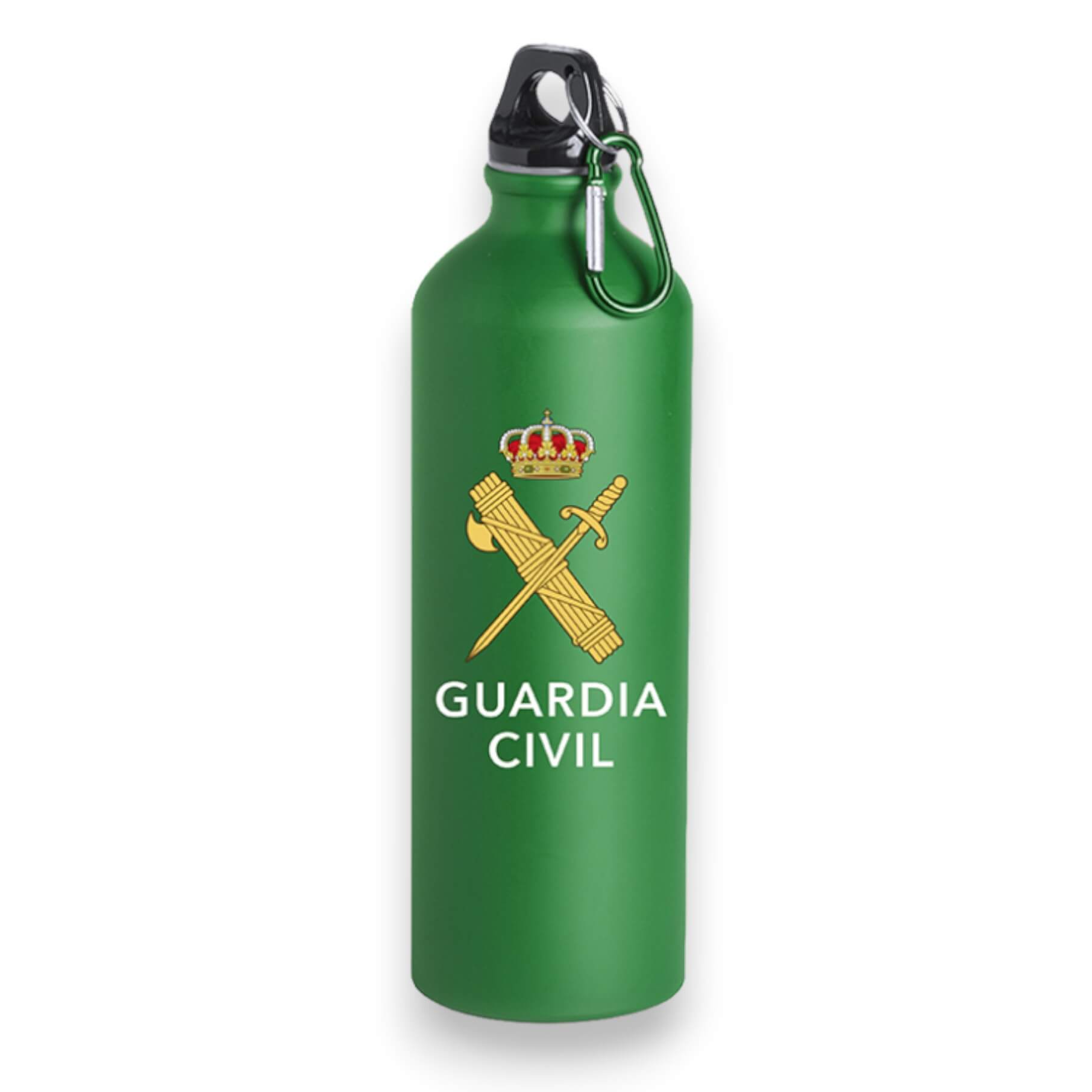 Tanica in alluminio verde con logo della Guardia Civil, con capac...