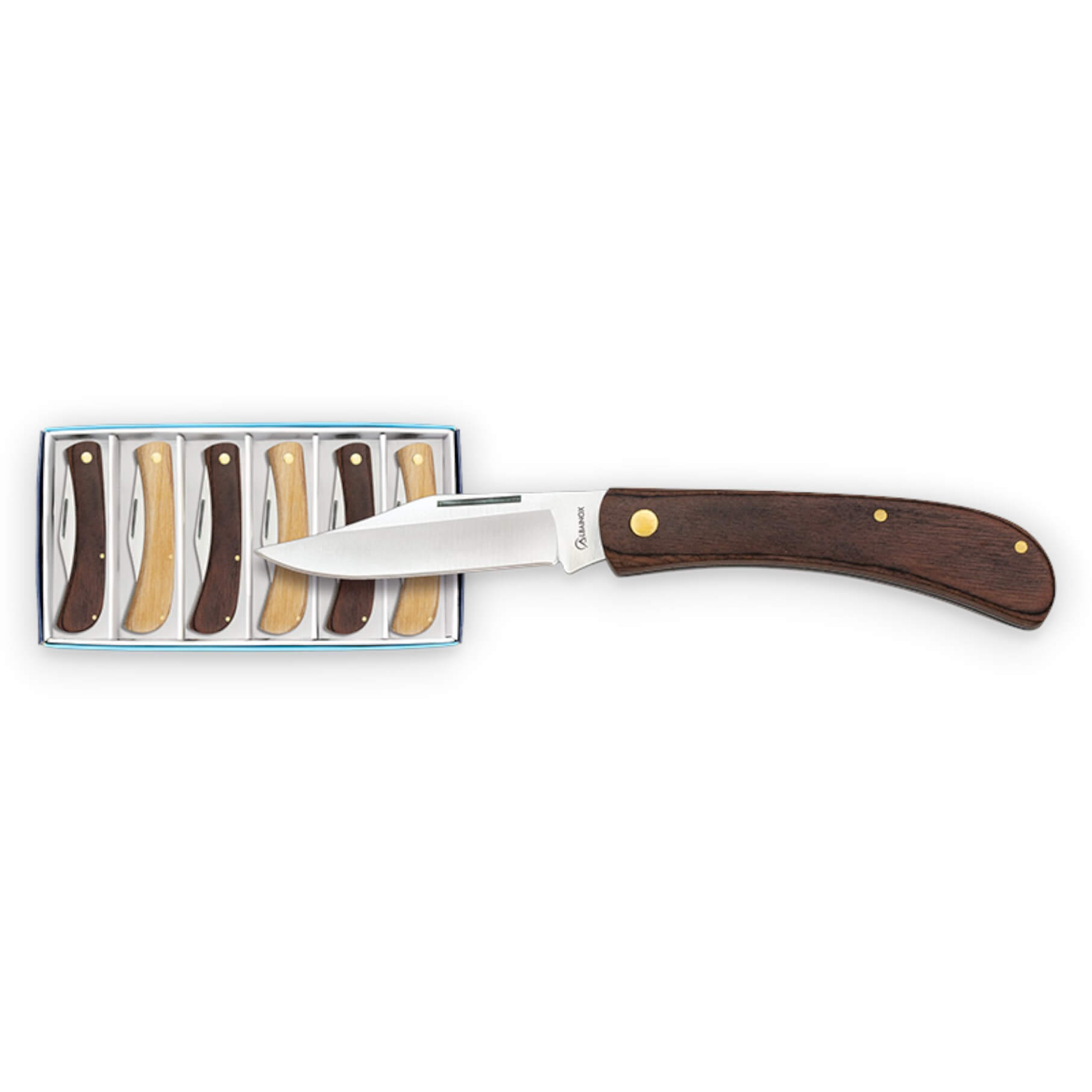Set of 6 stamina knives with 7cm blade Albainox