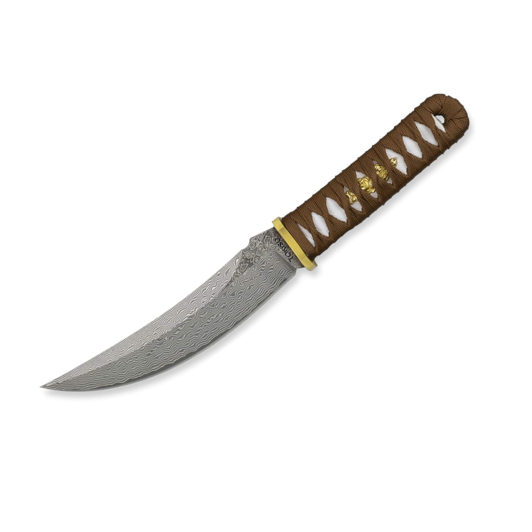 Cuchillo estilo japonés Tokisu con hoja damasco 67 capas de 17.2 ...