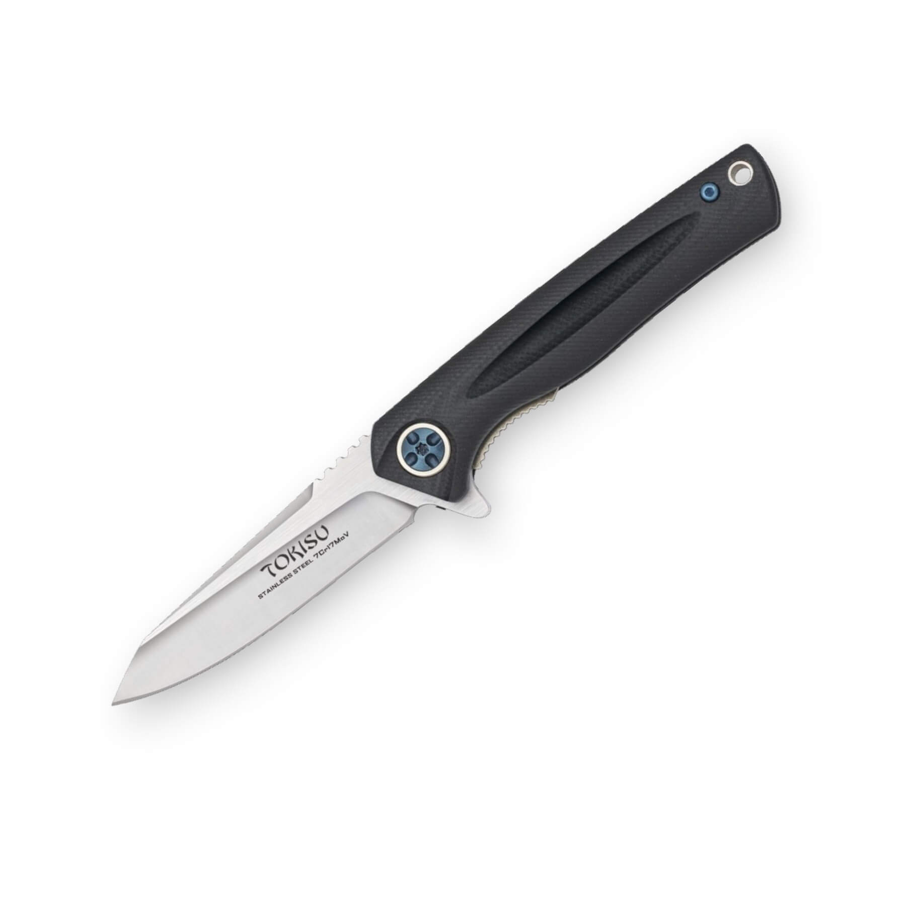 Navaja Tokisu con hoja de 7.2 cm de acero inox y mango de G10 neg...
