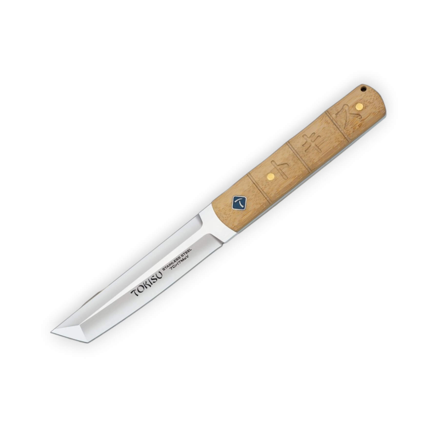 Cuchillo Tokisu con hoja tipo tanto de 11.5 cm de acero inox y ma...