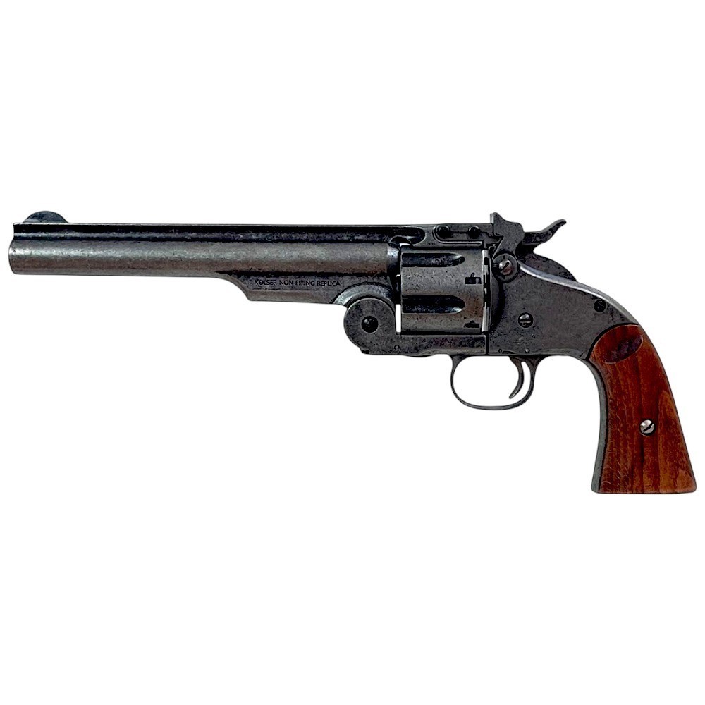 Schofield-Replik-Revolver mit antikem, gebläutem Finish