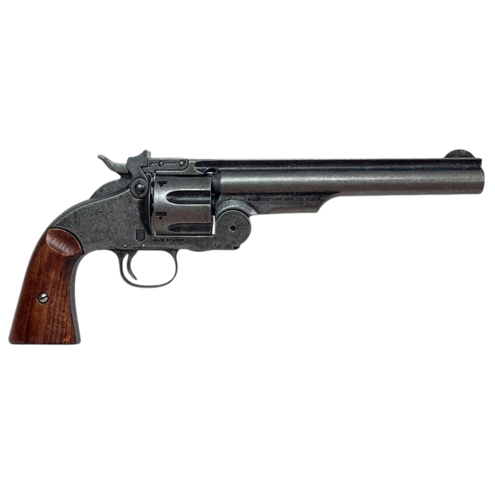 Schofield-Replik-Revolver mit antikem, gebläutem Finish
