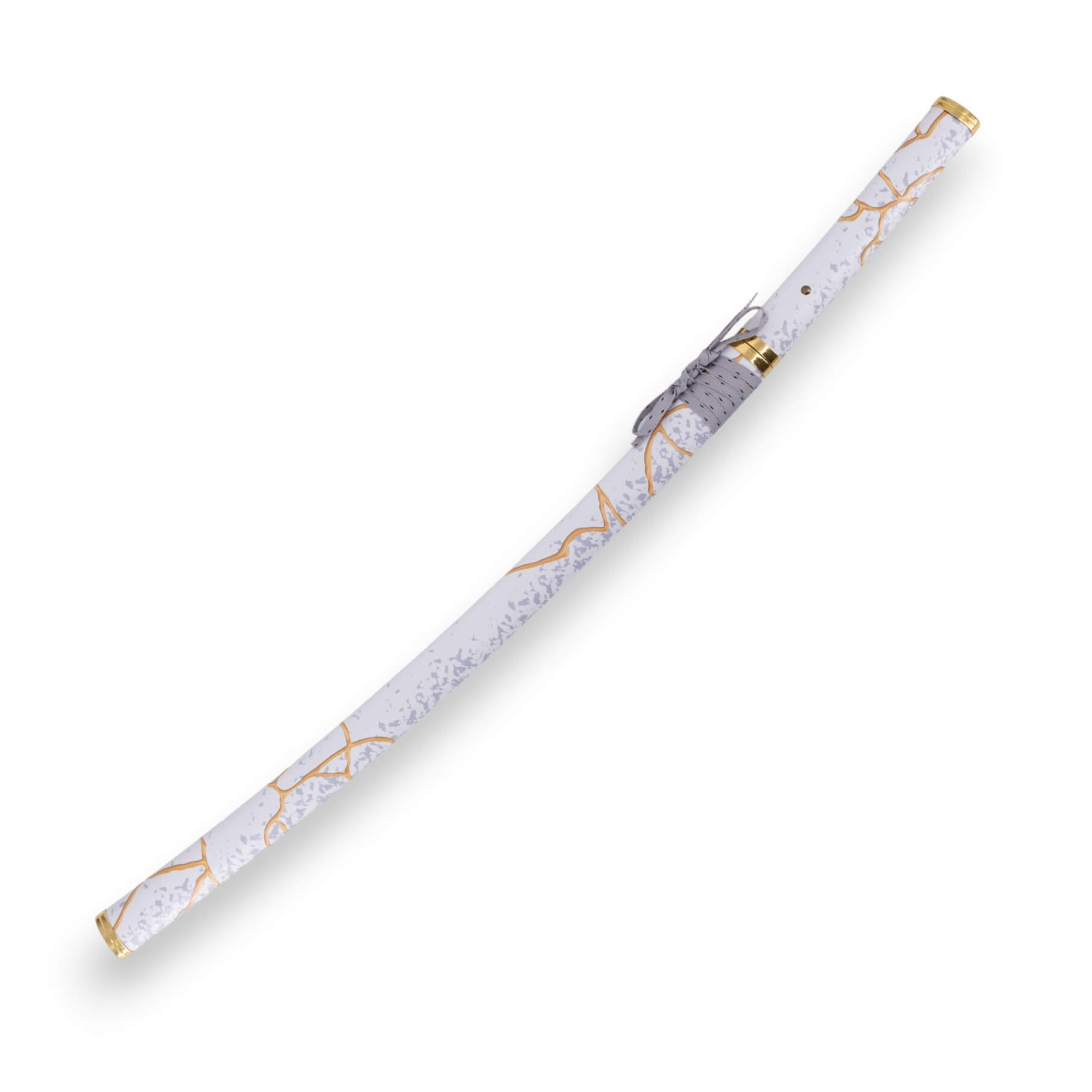 Katana Ghost of Yotei de 102 cm con vaina blanca con detalles dorados